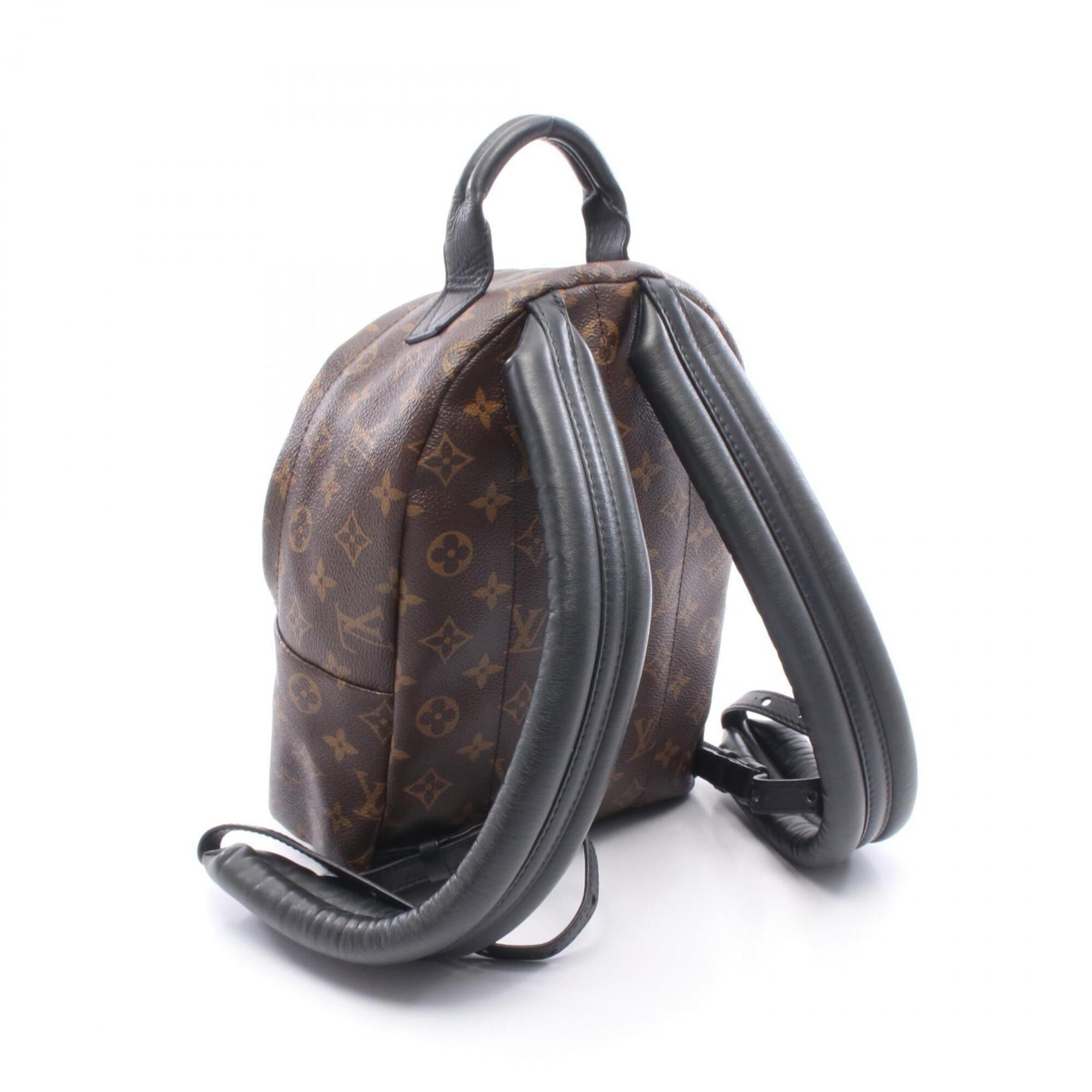Louis Vuitton Black Brown Pvc Leather Backpack Handbag (Pre-Owned)