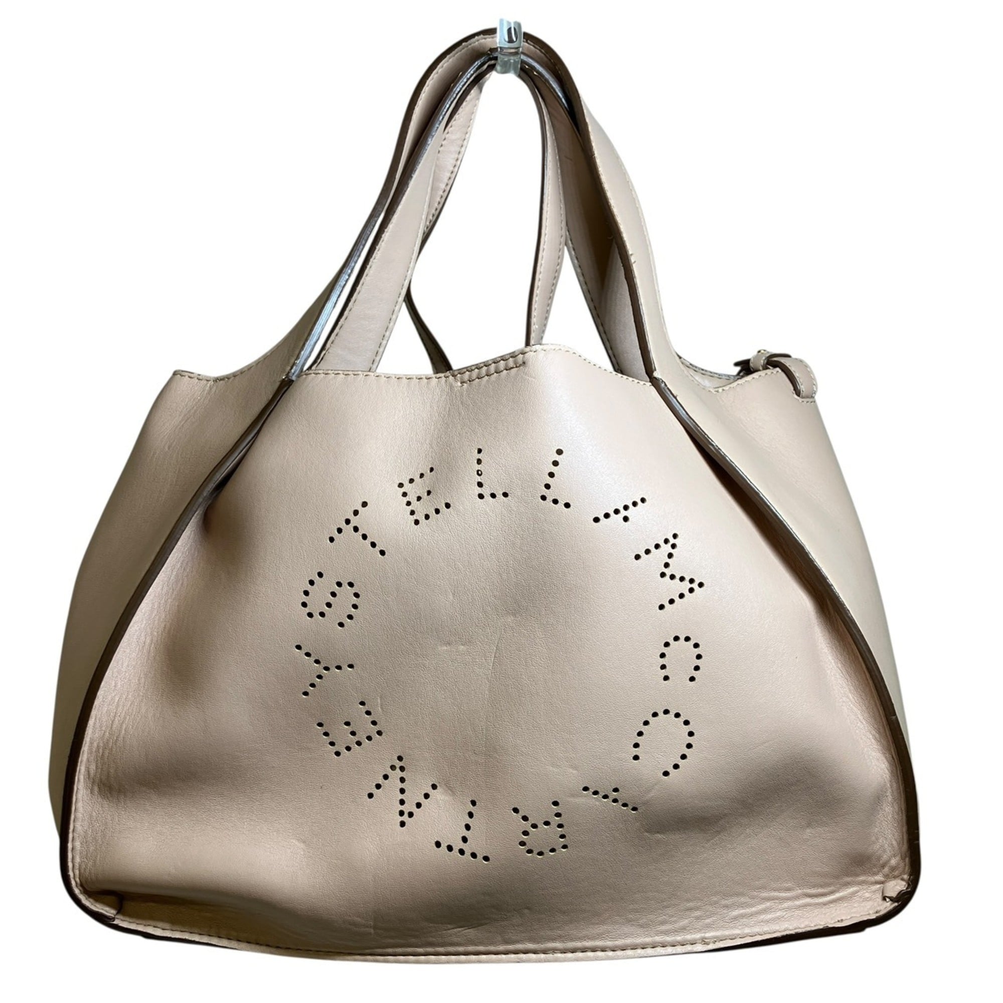 Stella Mccartney Beige Sand Faux Leather Pouch Tote Bag (Pre-Owned)