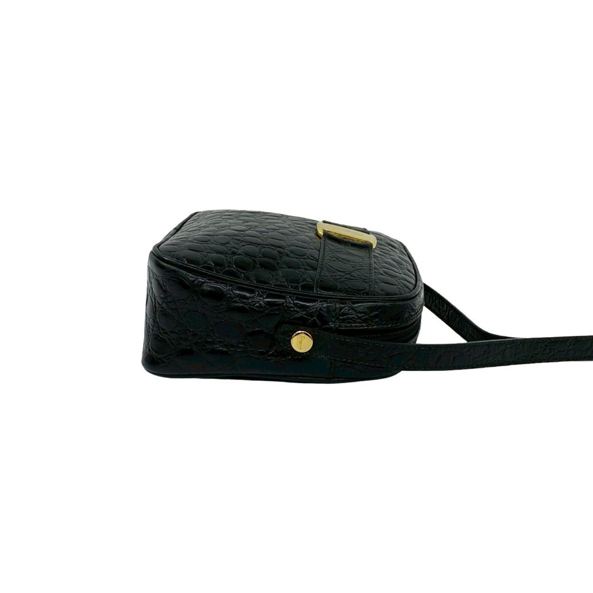 Salvatore Ferragamo Black Leather Shoulder Bag (Pre-Owned)