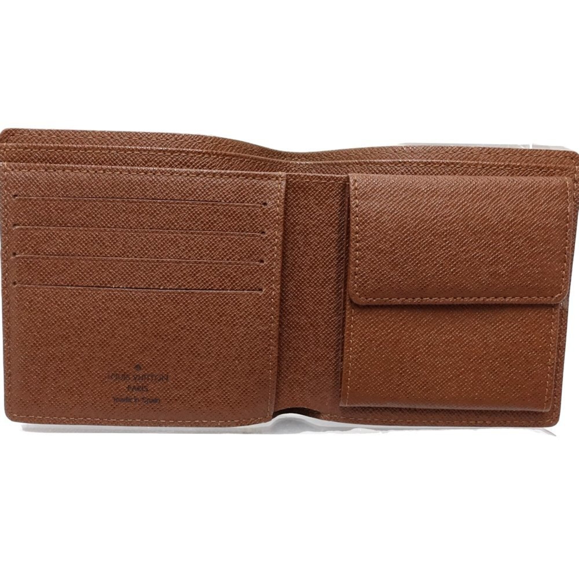 Louis Vuitton Brown Monogram Canvas Wallet (Bi-Fold) (Pre-Owned)