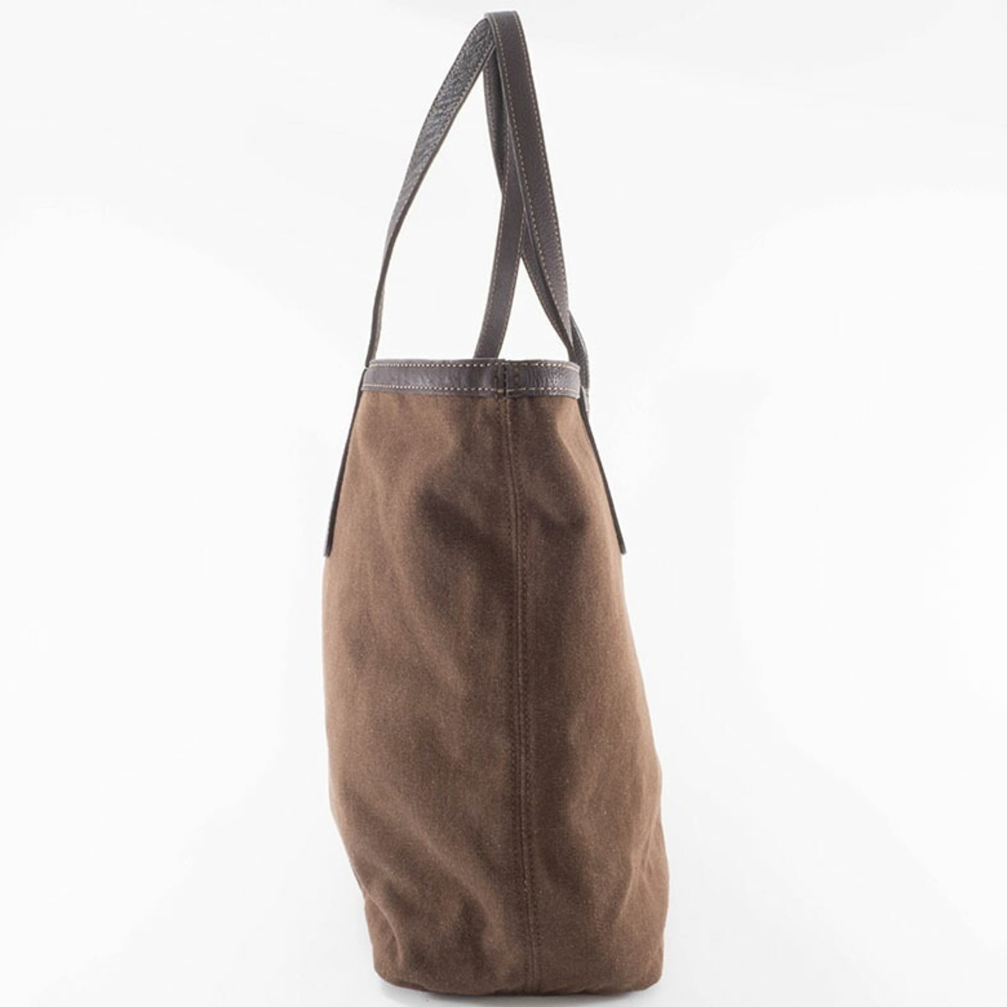 Burberry Brown Multi-Color Canvas Wool Felt Tote Bag (Pre-Owned)