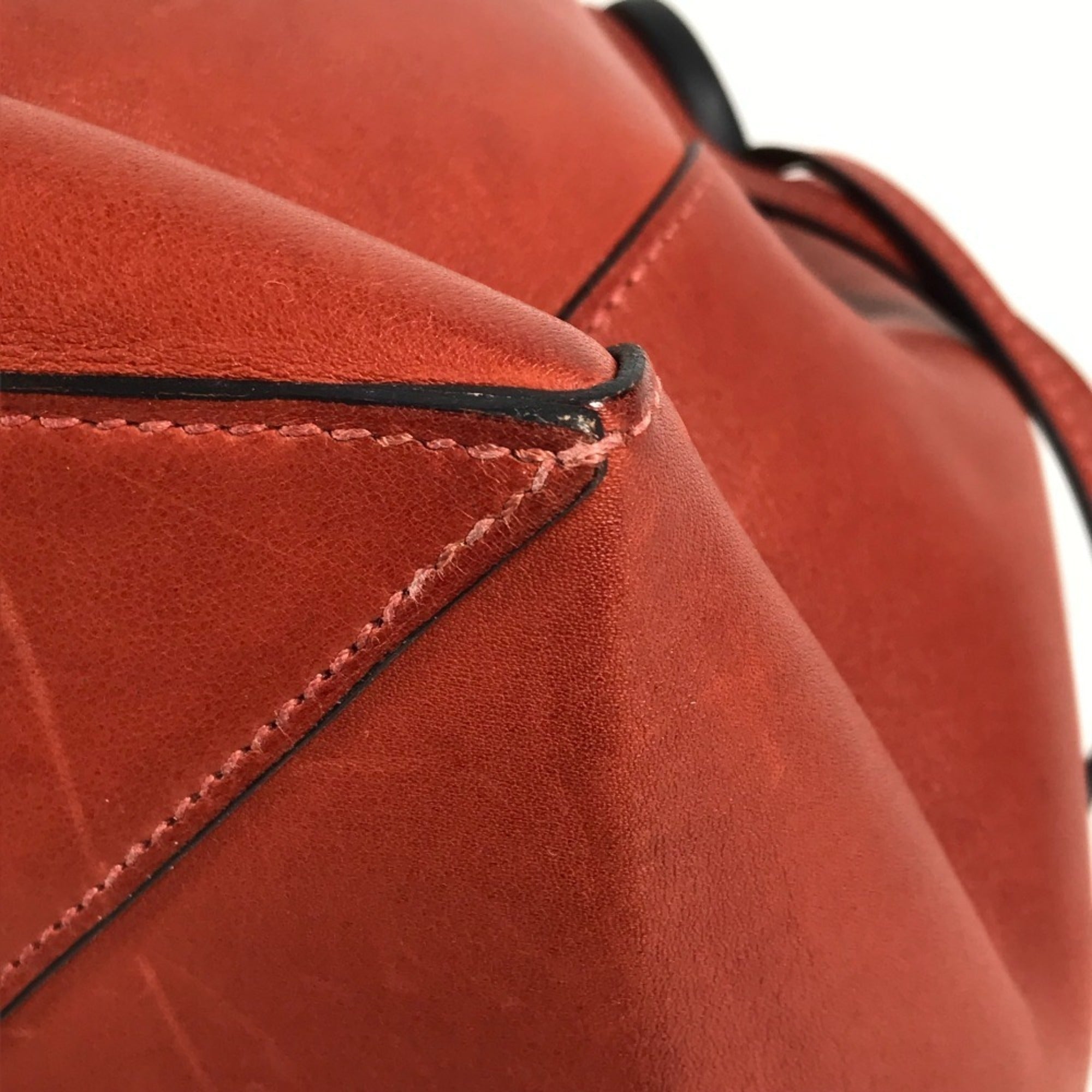 Hermes Navy Red Color Leather Shoulder Bag (Pre-Owned)