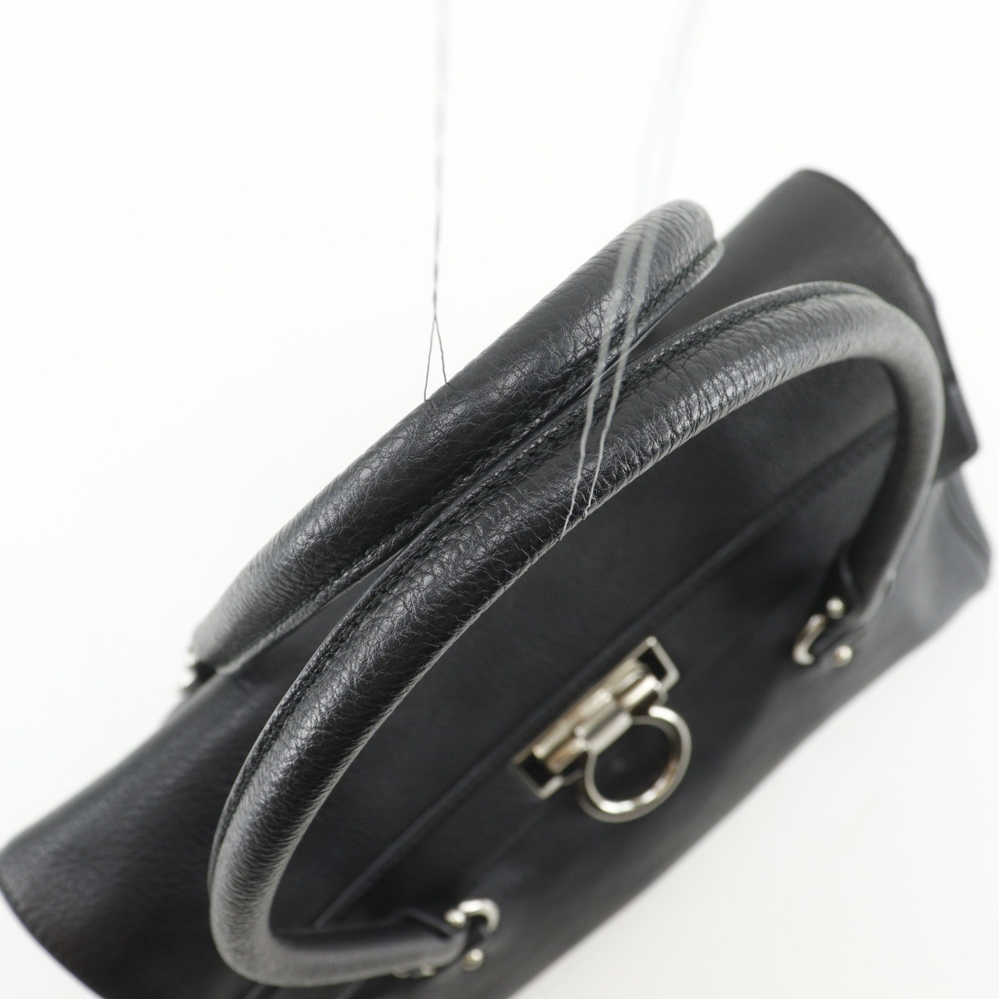 Salvatore Ferragamo Black Leather Tote Bag (Pre-Owned)