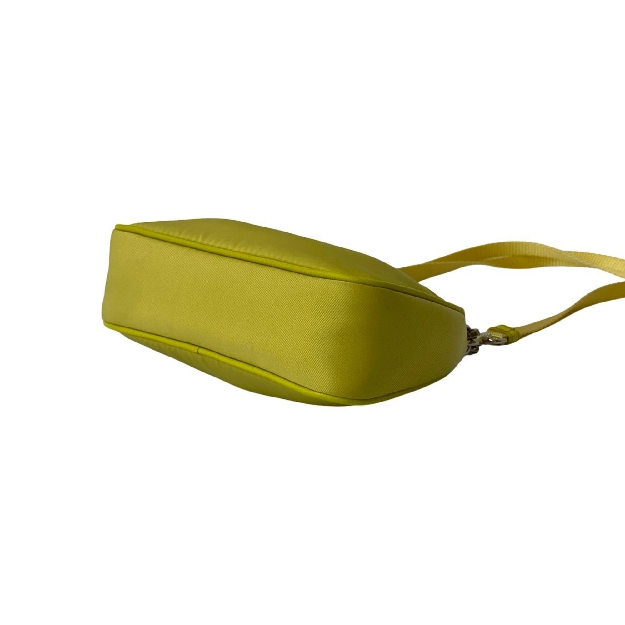 Prada Yellow Nylon Handbag Pochette Shoulder Bag (Pre-Owned)