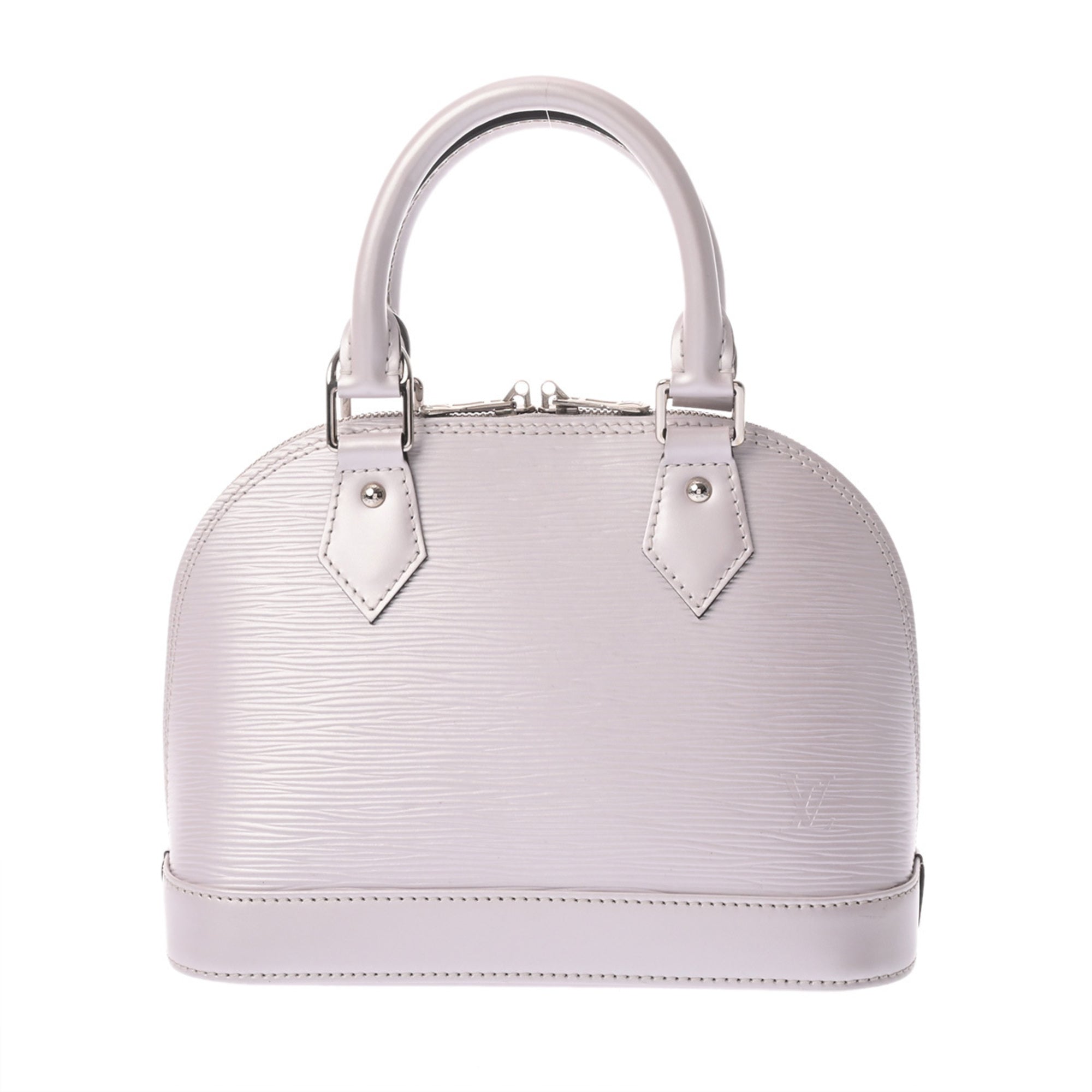 Louis Vuitton Light Gray Light Pink Lilac Leather Handbag (Pre-Owned)