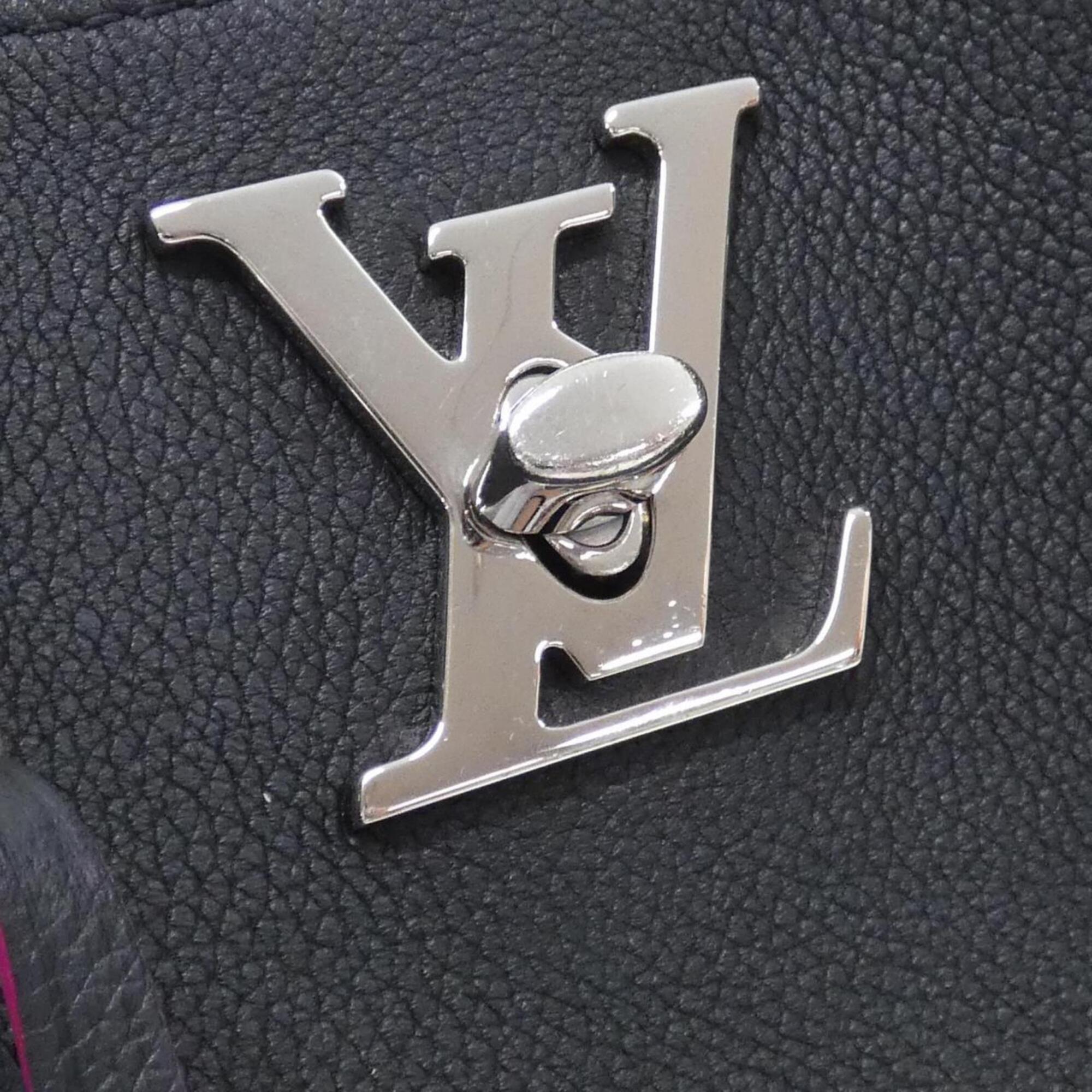 Louis Vuitton Black Leather Shoulder Bag (Pre-Owned)