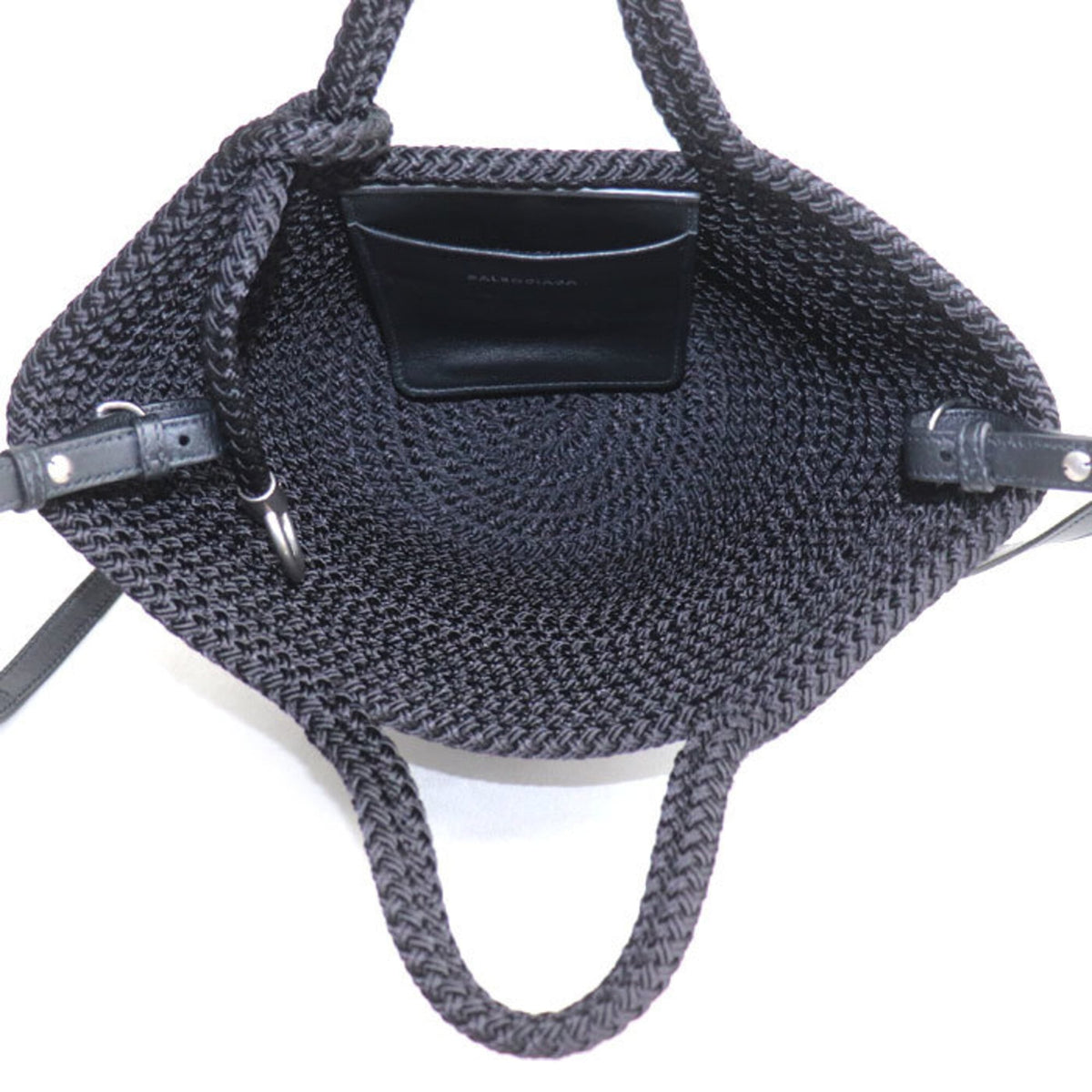 Balenciaga Black Nylon Leather Shoulder Bag (Pre-Owned)