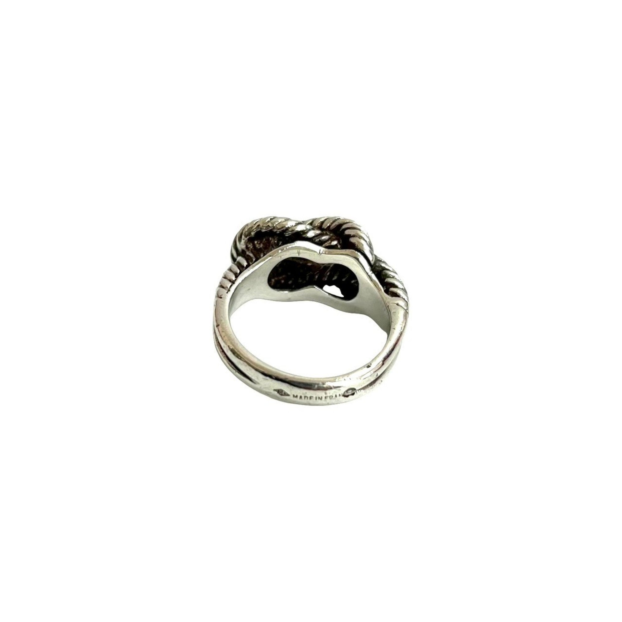 Hermes Silver Silver 925 Band Ring (Pre-Owned)