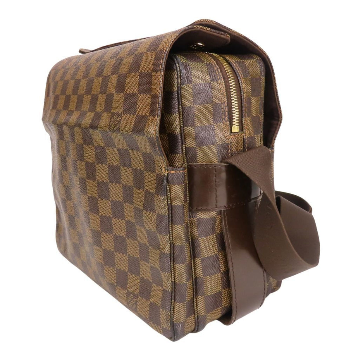 Louis Vuitton Brown Damier Canvas Ebene Damier Canvas Leather Shoulder Bag (Pre-Owned)