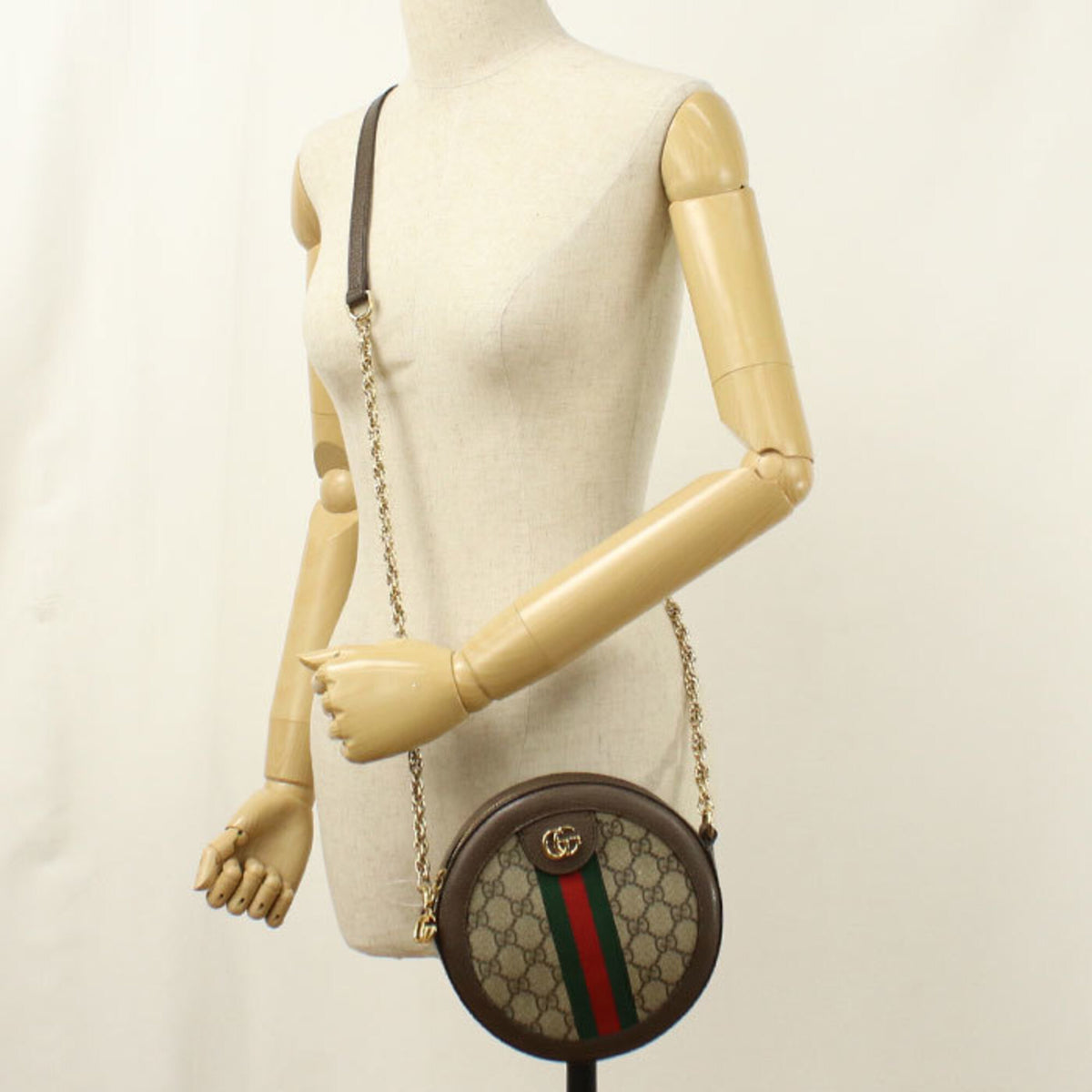Gucci Beige Pvc Leather Shoulder Bag (Pre-Owned)
