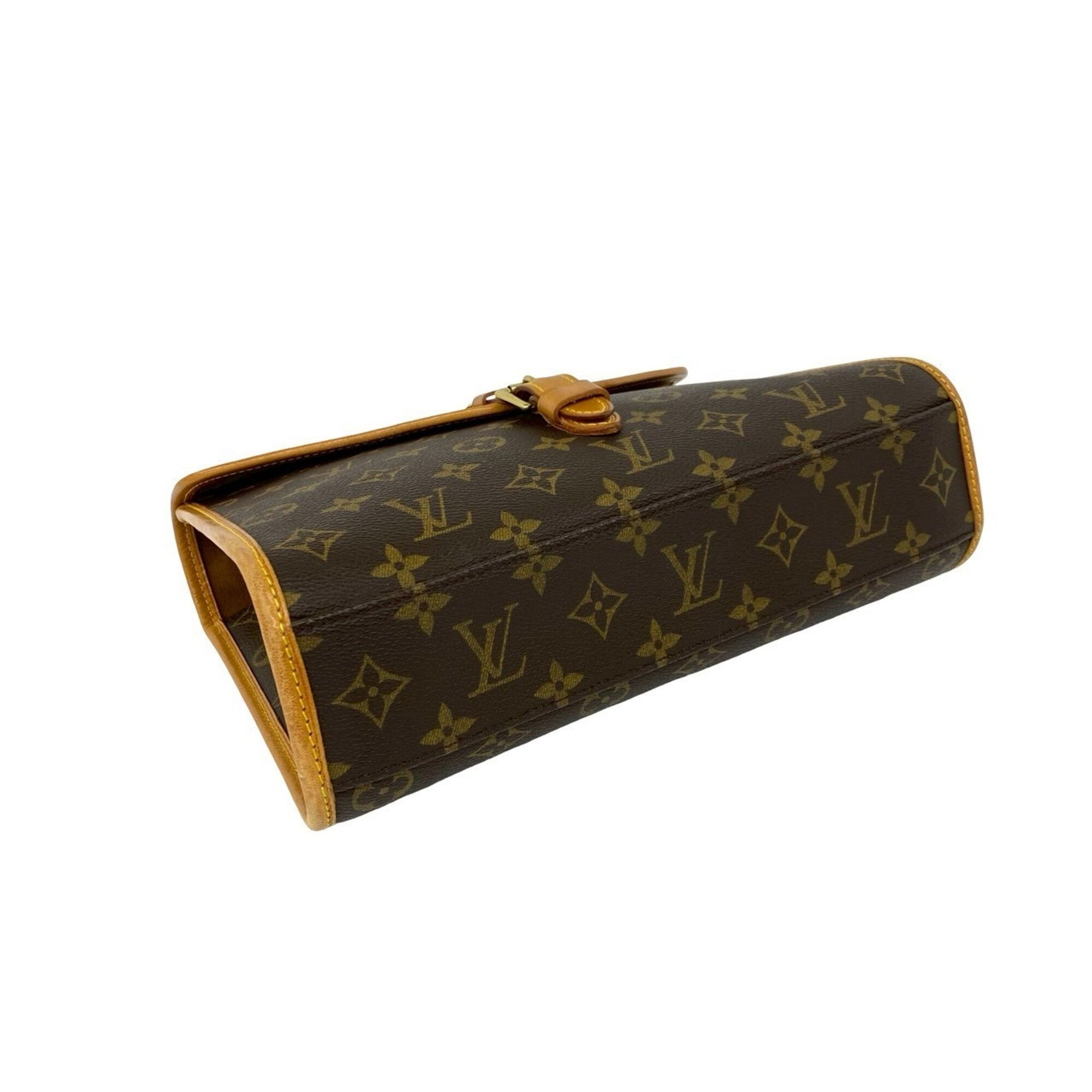 Louis Vuitton Brown Leather Pvc Handbag Shoulder Bag (Pre-Owned)