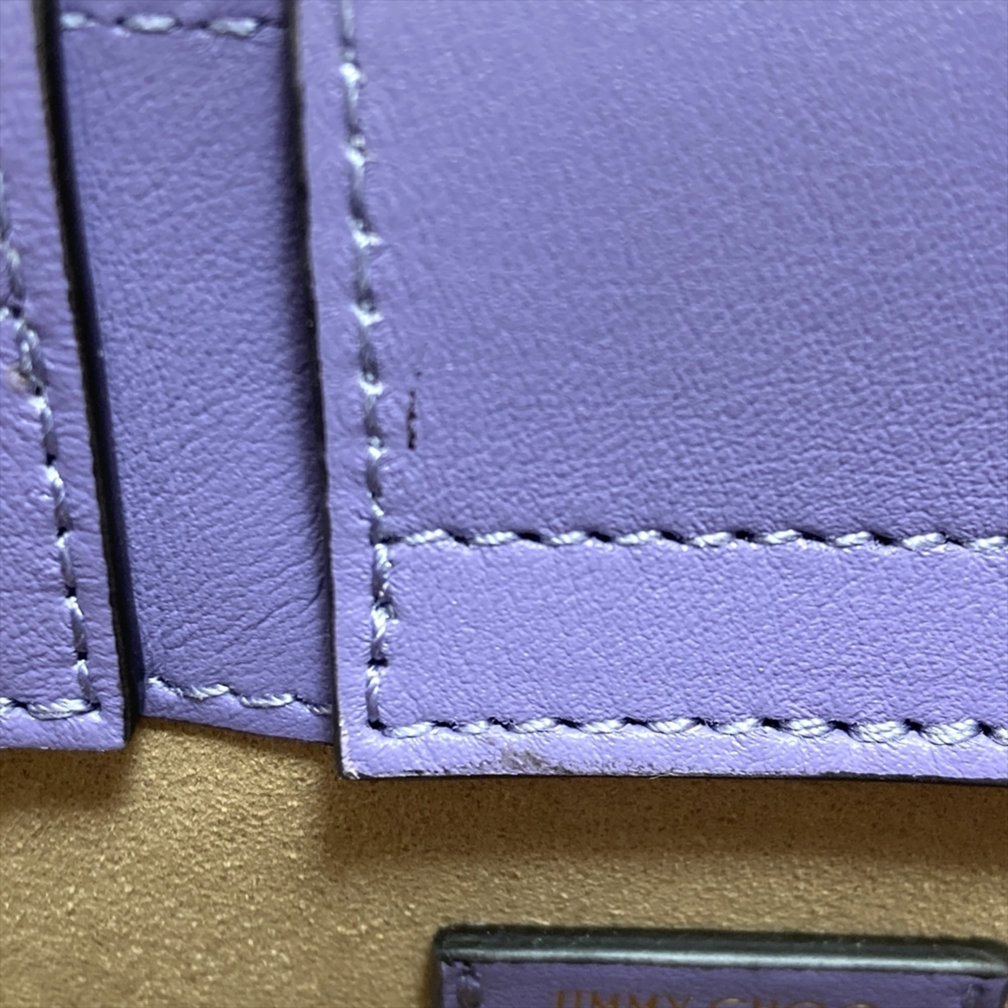 Jimmy Choo Purple Leather Shoulder Bag Tote Bag (Pre-Owned)