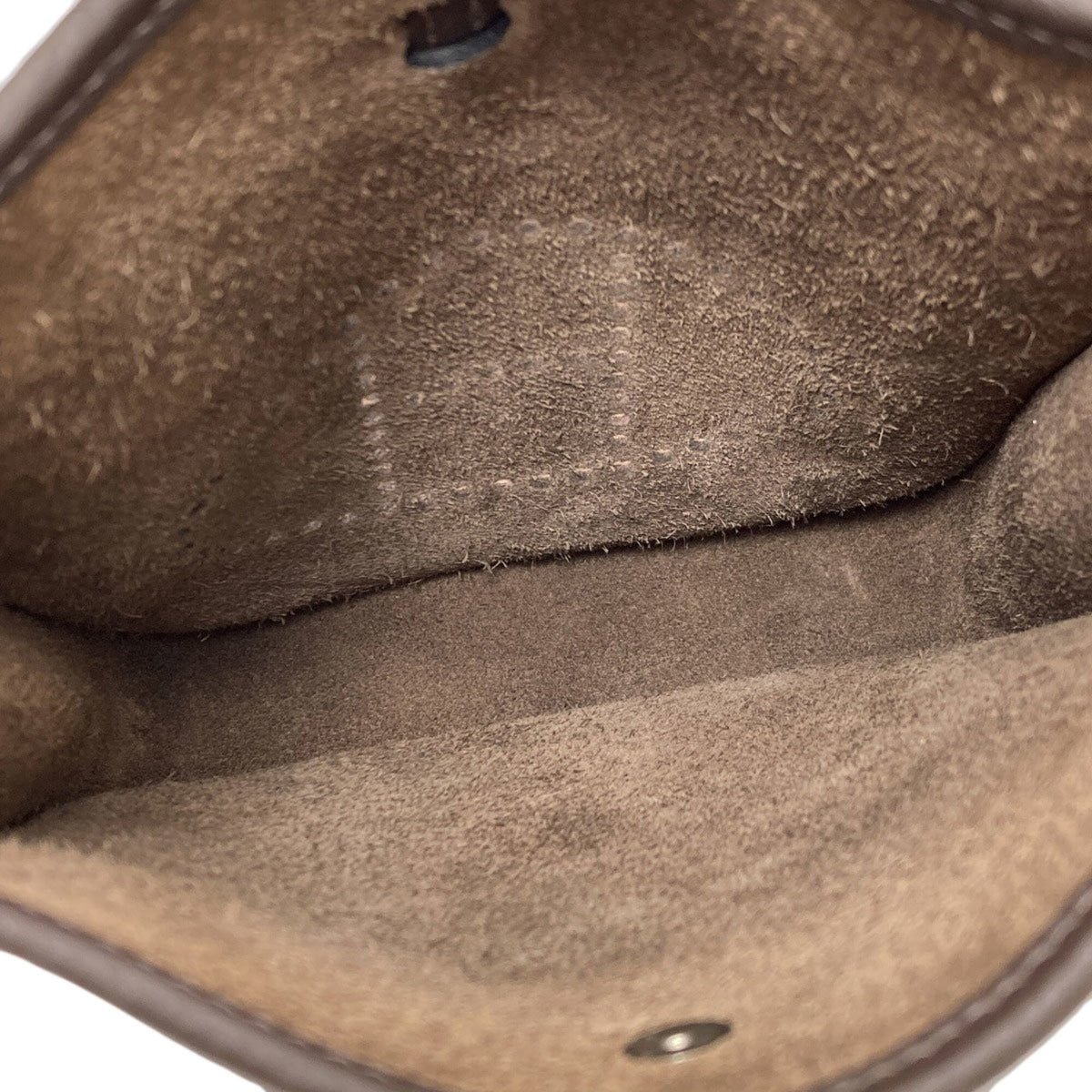 Hermes Dark Brown Leather Shoulder Bag (Pre-Owned)