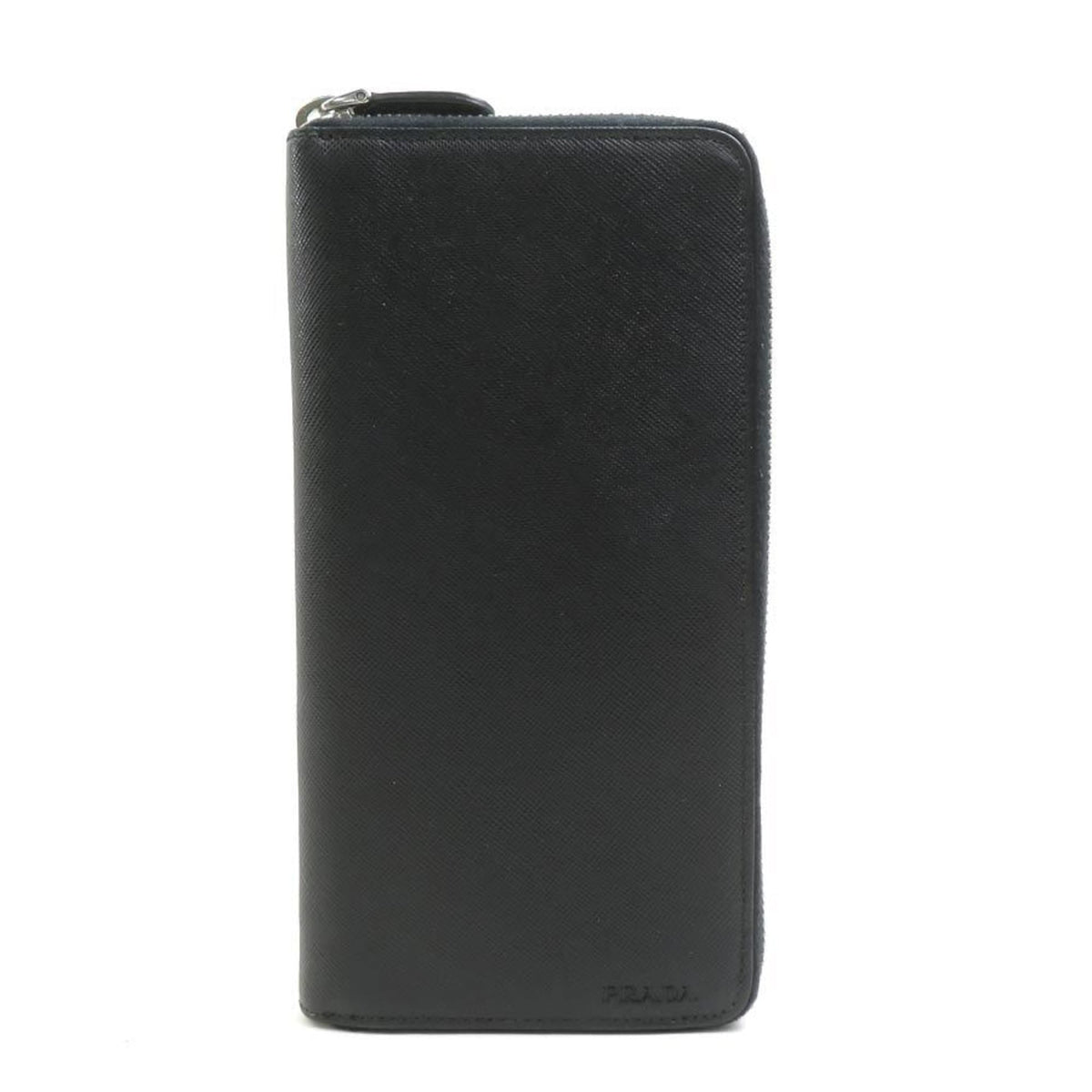 Prada Black Leather Long Wallet (Bi-Fold) (Pre-Owned)