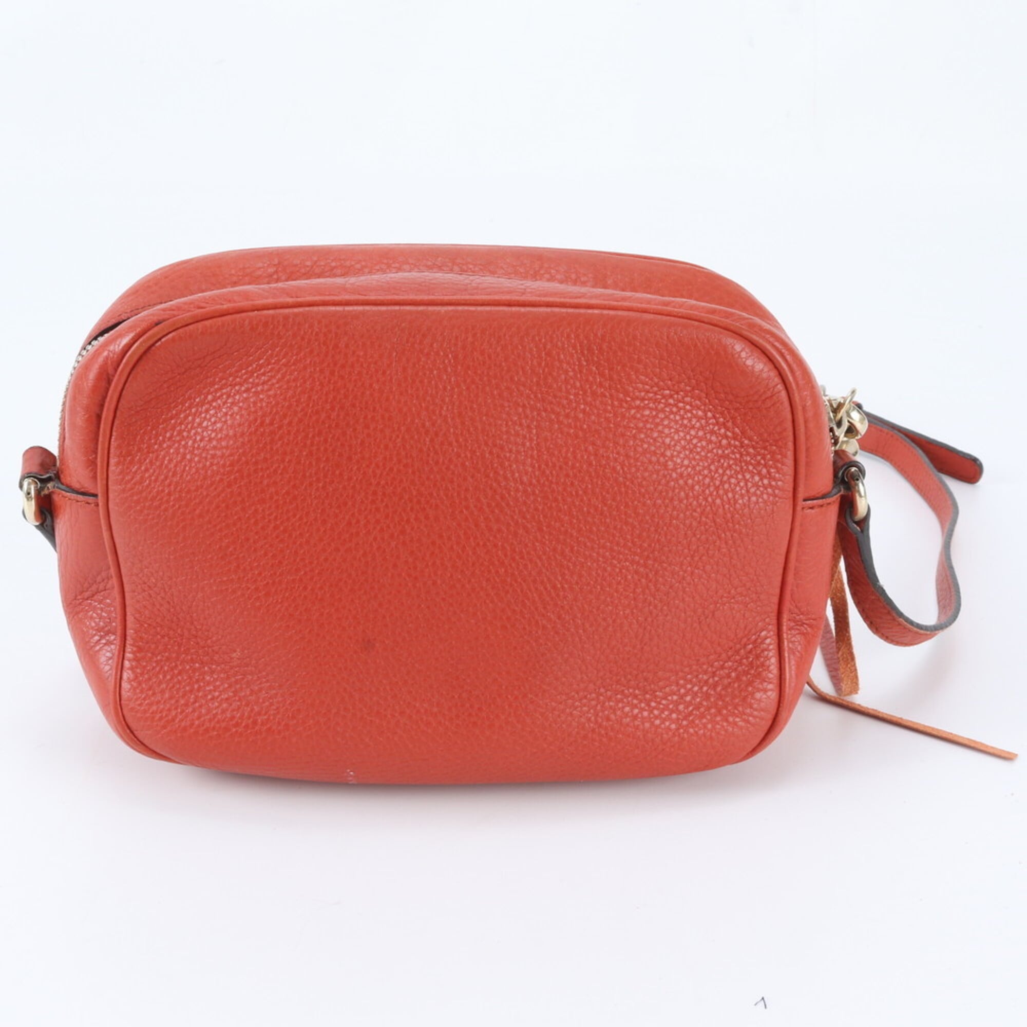 Gucci Soho Red Color Leather Shoulder Bag (Pre-Owned)