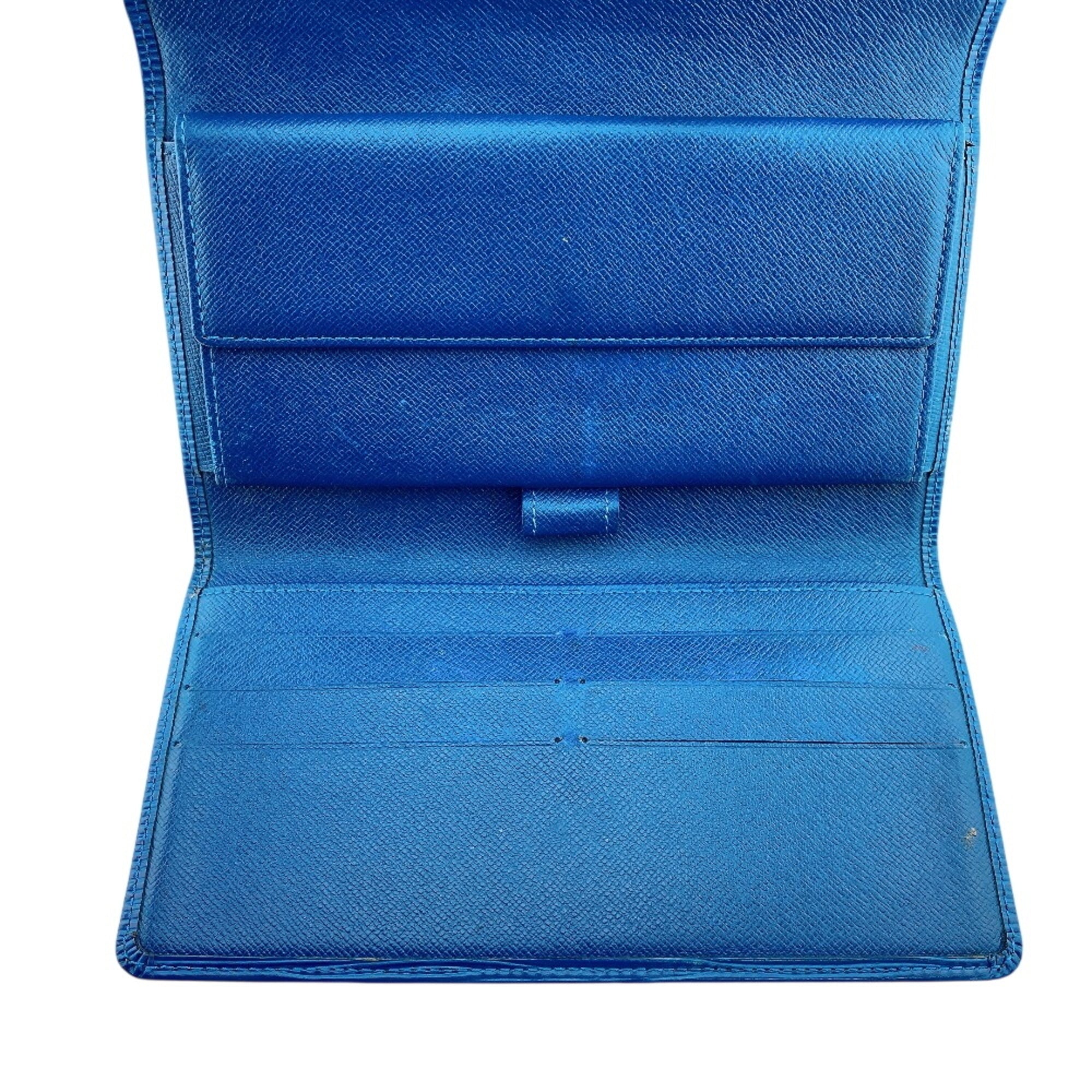 Louis Vuitton Epi Blue Epi Leather Long Wallet (Bi-Fold) (Pre-Owned)