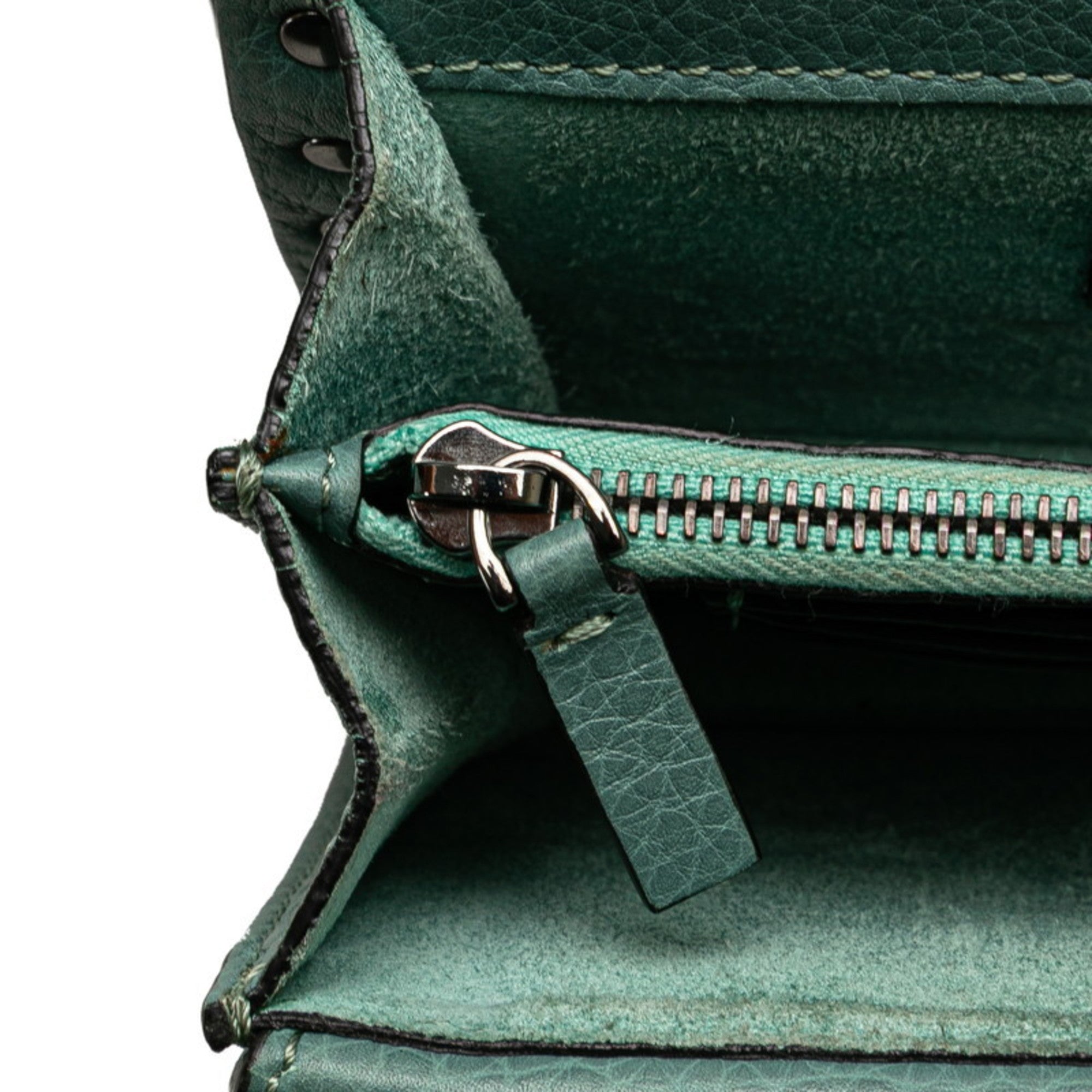 Valentino Green Leather Shoulder Bag (Pre-Owned)