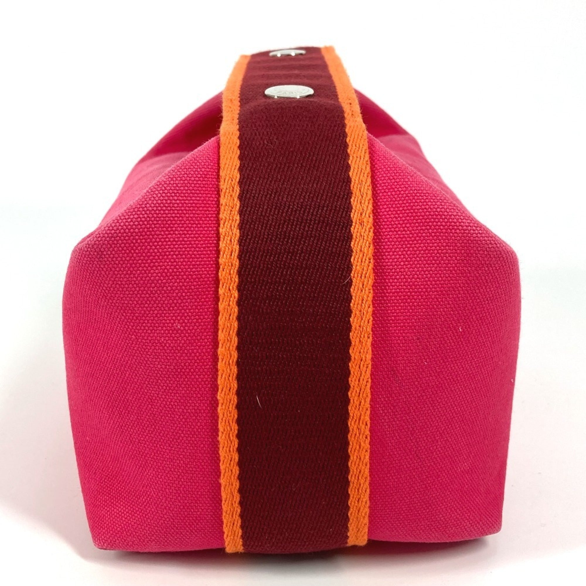 Hermes Pink Canvas Handbag Vanity Bag (Pre-Owned)