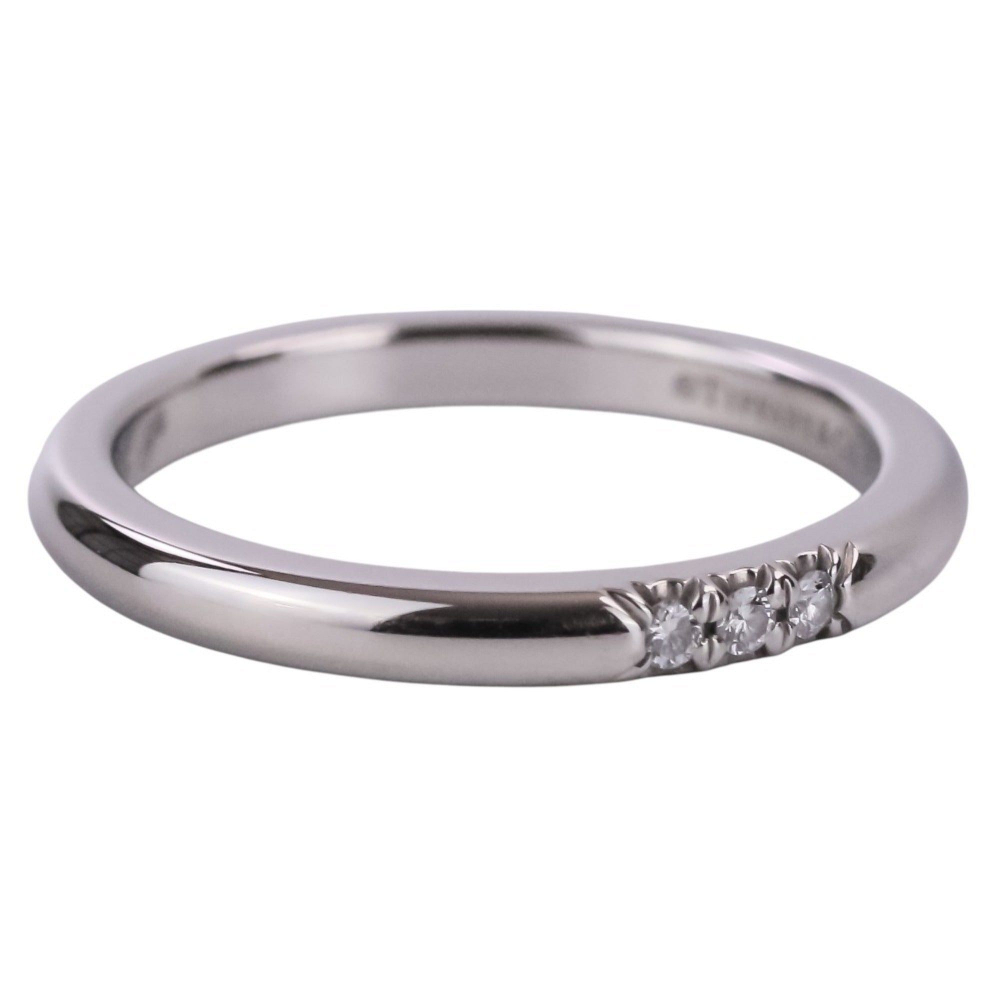 Tiffany Silver Platinum 950 Band Ring (Pre-Owned)