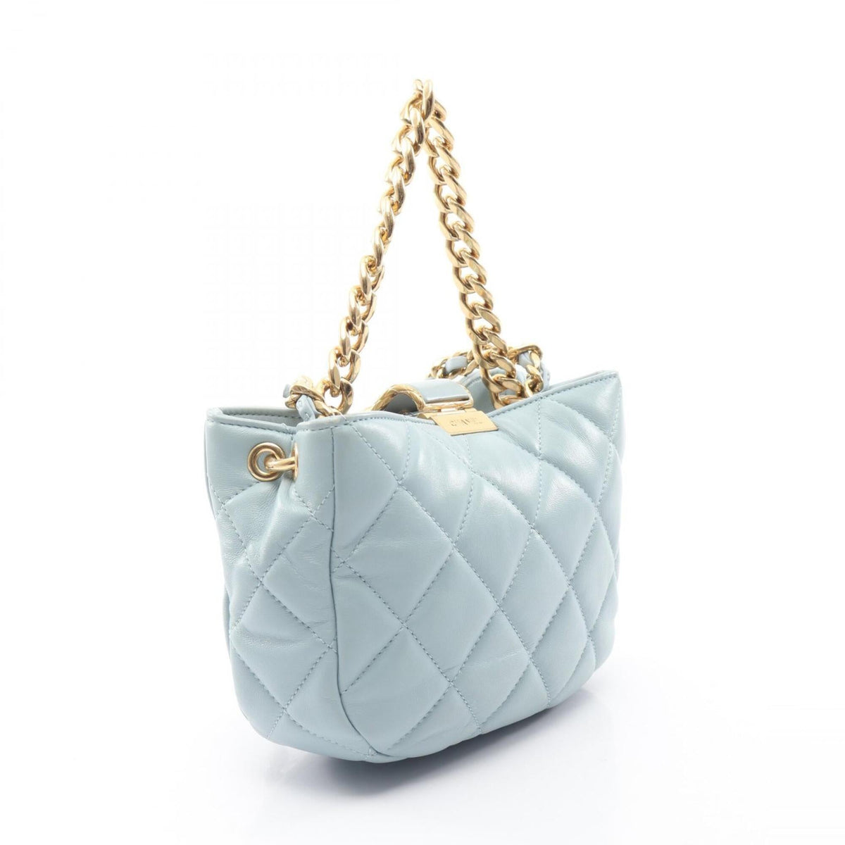 Chanel Matelasse Blue Leather Shoulder Bag (Pre-Owned)