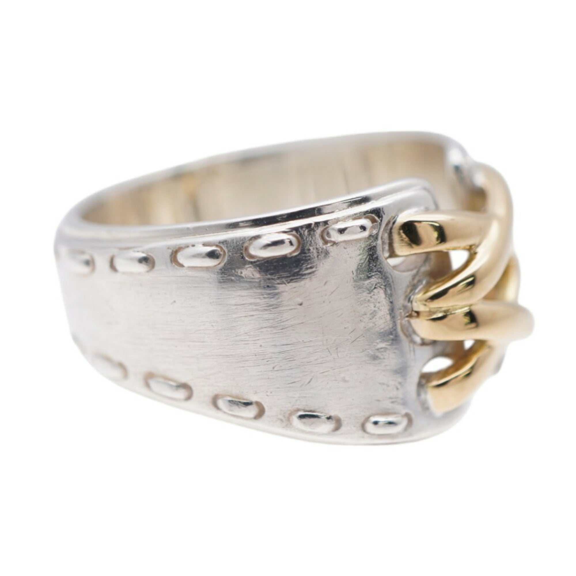 Hermes Yellow Gold (18K) Silver 925 Band Ring (Pre-Owned)