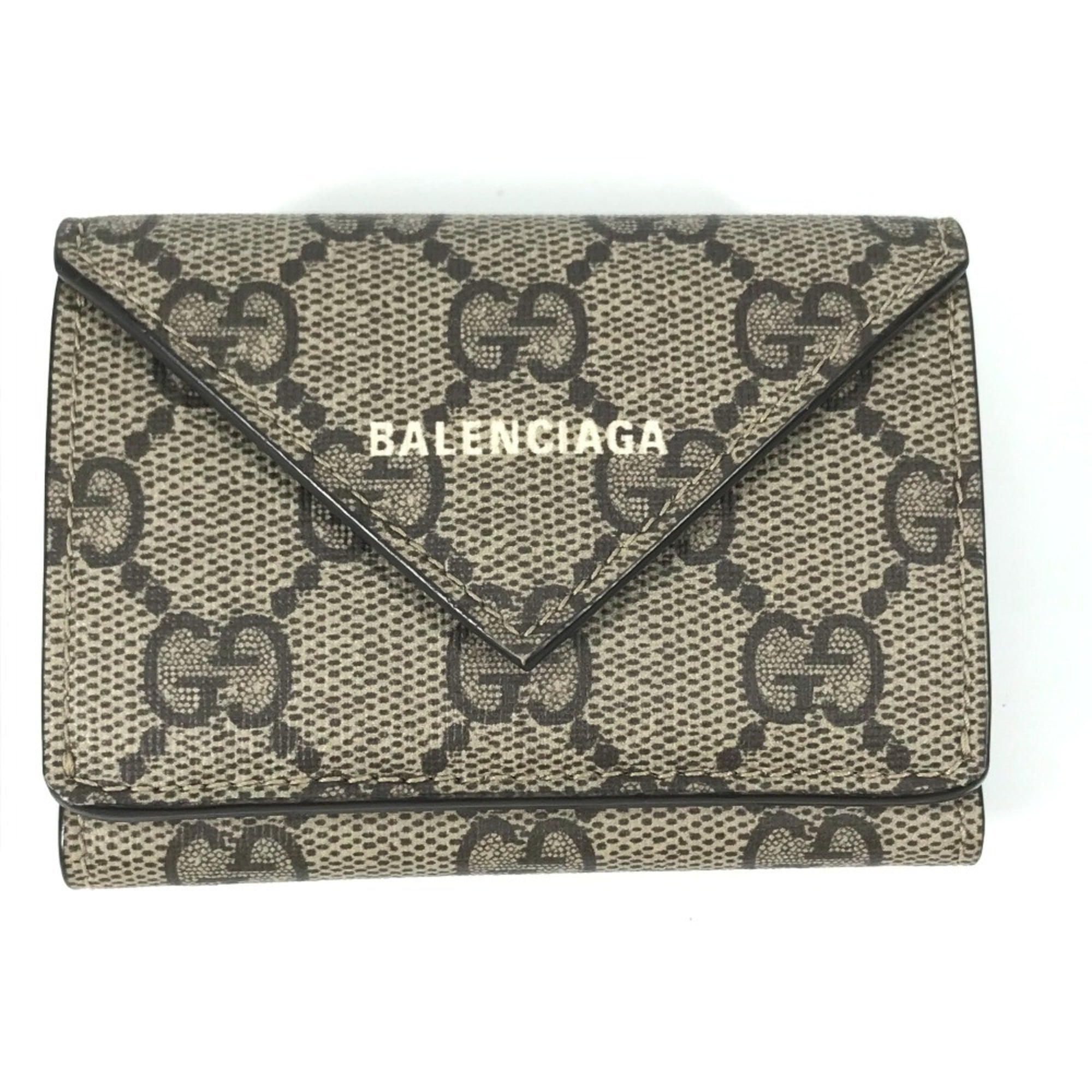 Gucci Beige White Gg Supreme Wallet (Tri-Fold) (Pre-Owned)