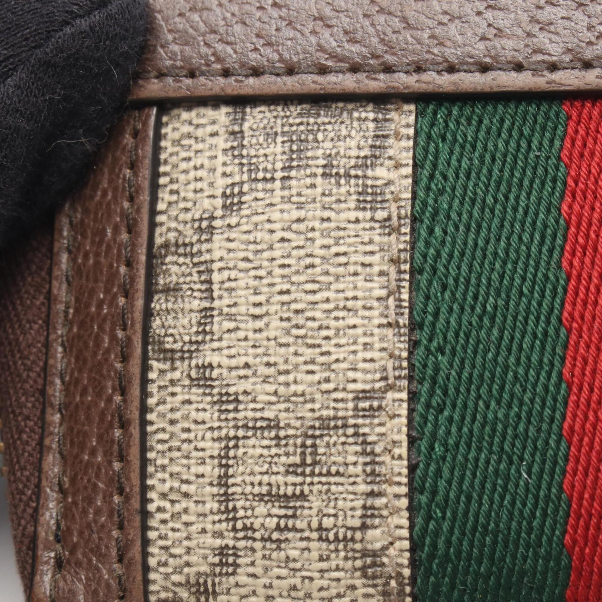 Gucci Beige Brown Multi-Color Leather Pvc Coin Purse/Coin Case (Pre-Owned)
