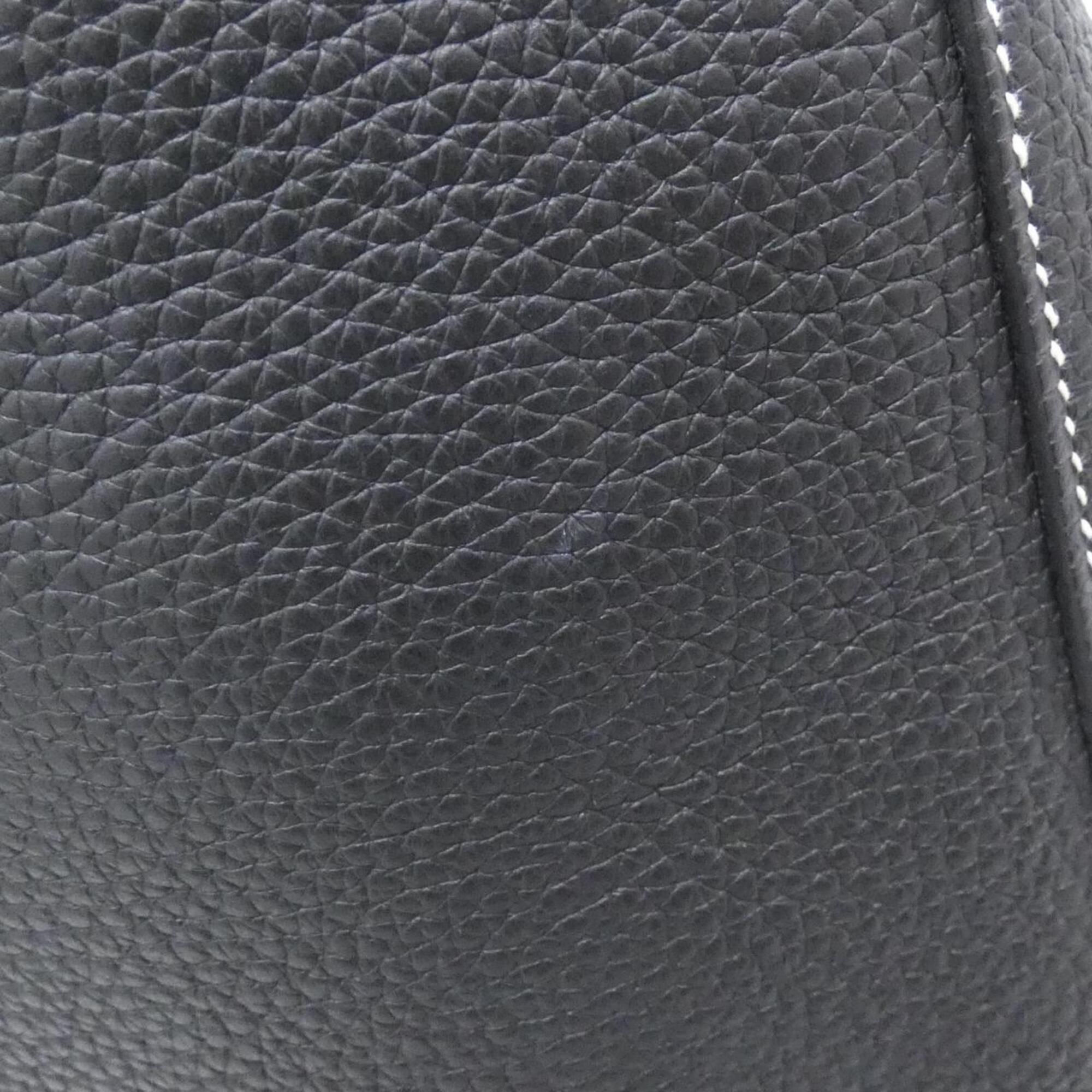 Hermes Black Taurillon Clemence Leather Handbag (Pre-Owned)