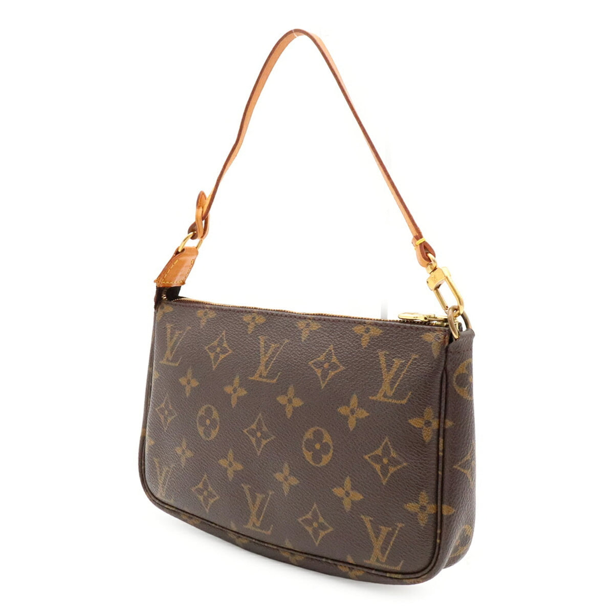 Louis Vuitton Brown Monogram Canvas Pvc Coated Canvas Handbag Pochette Pouch (Pre-Owned)