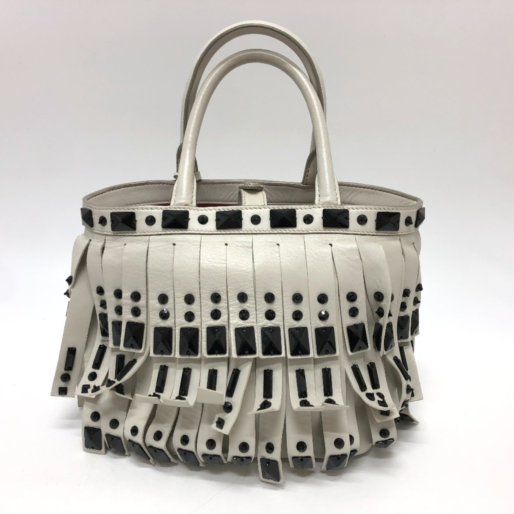 Prada White Leather Handbag (Pre-Owned)