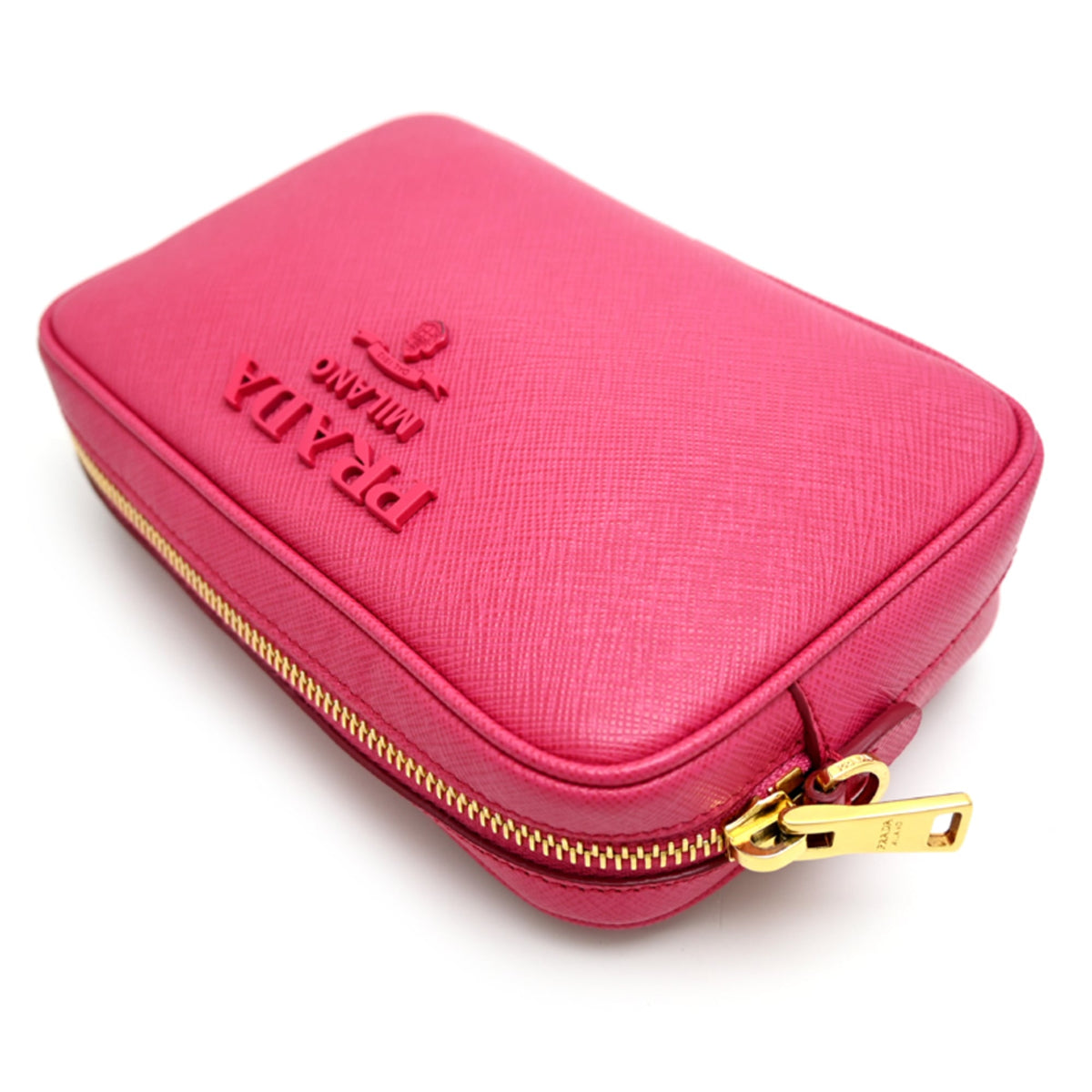 Prada Pink Leather Shoulder Bag (Pre-Owned)