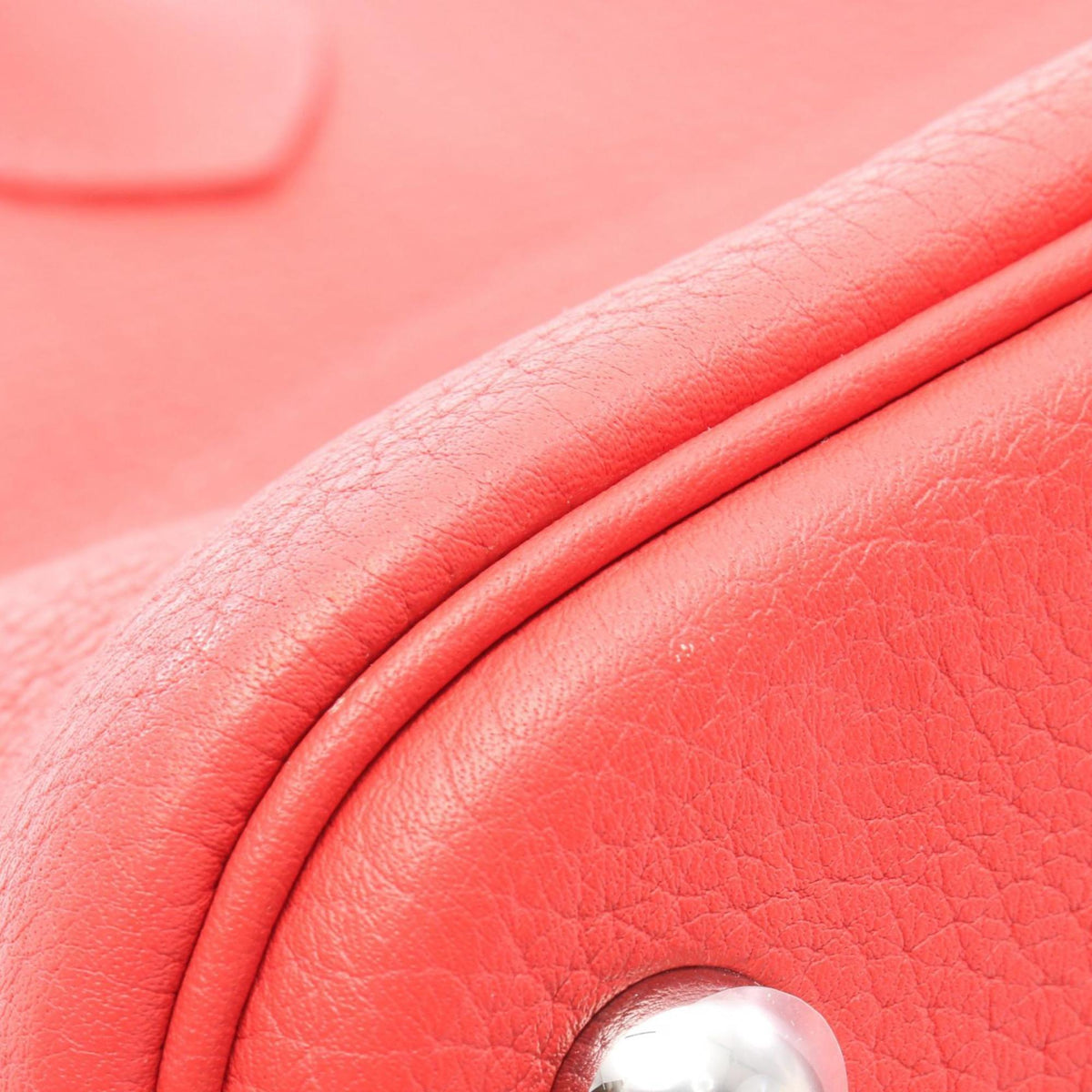 Hermes Red Color Rose Jaipur Leather Handbag (Pre-Owned)