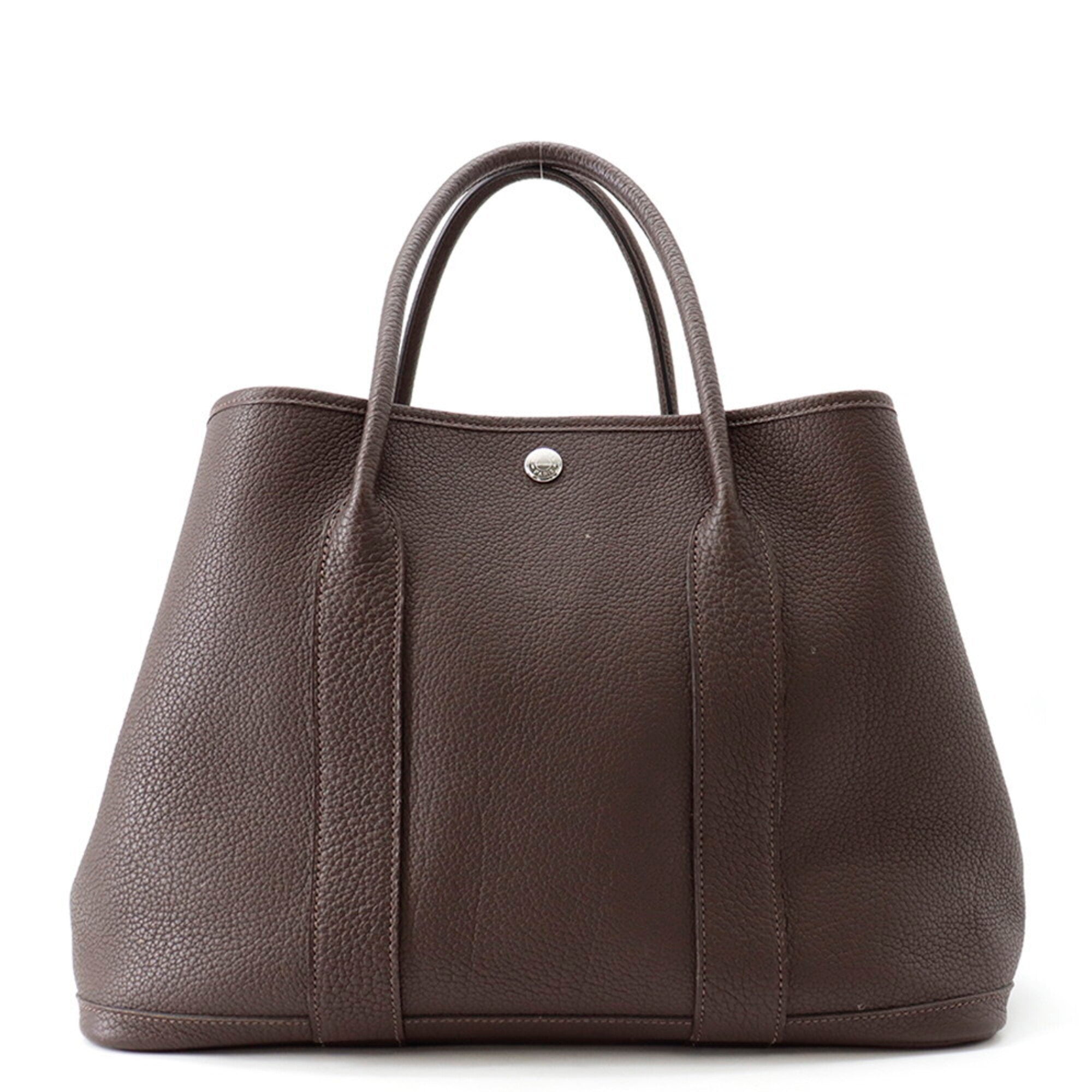 Hermes Garden Ebene Negonda Leather Handbag Tote Bag (Pre-Owned)