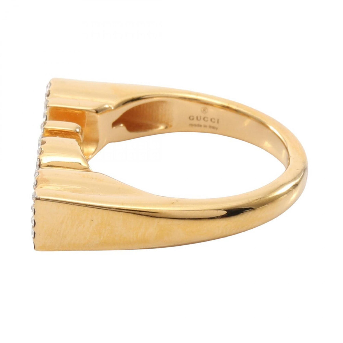 Gucci Gold Gold Plating Band Ring (Pre-Owned)