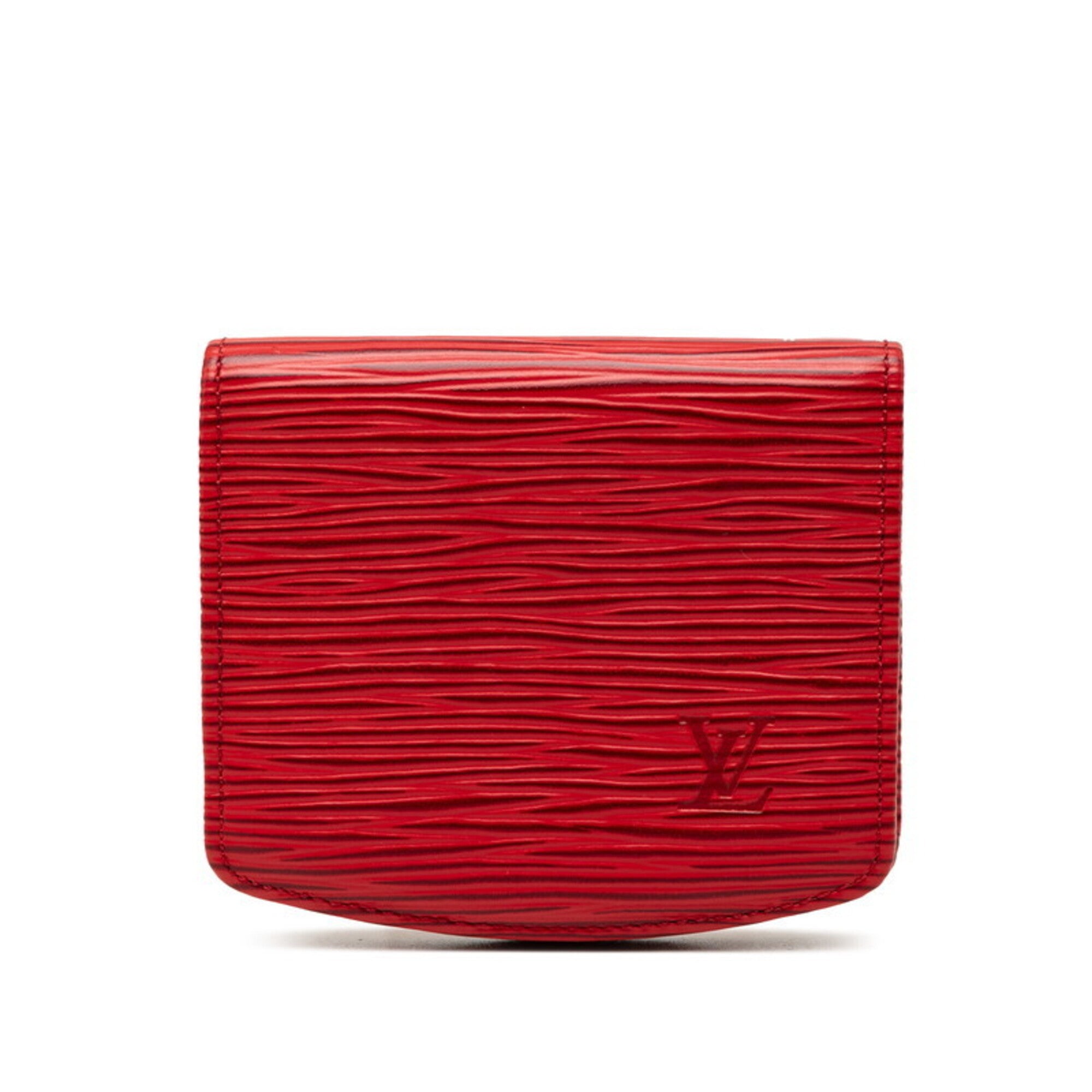 Louis Vuitton Red Color Leather Coin Purse/Coin Case (Pre-Owned)