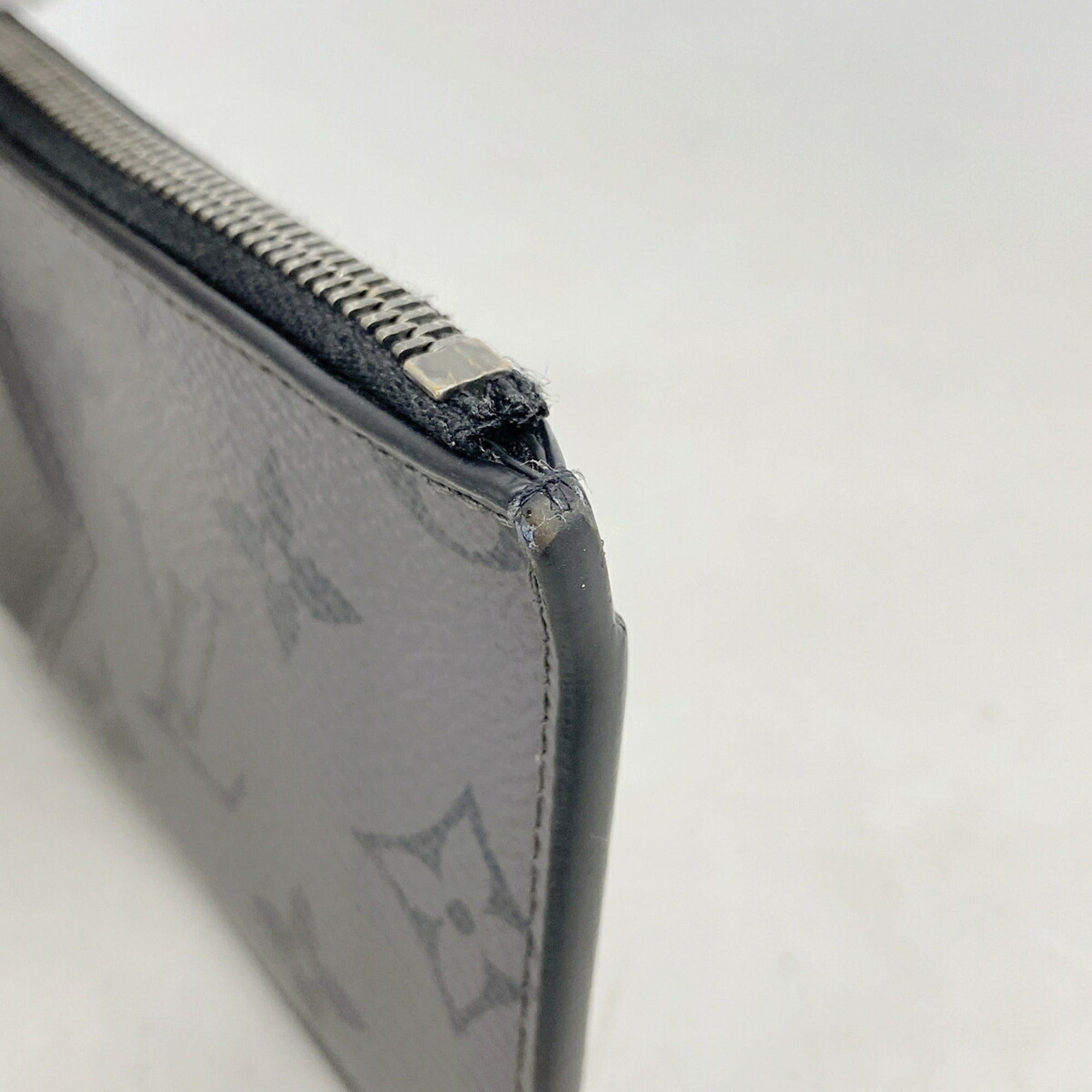 Louis Vuitton Black Gray Coin Purse/Coin Case (Pre-Owned)