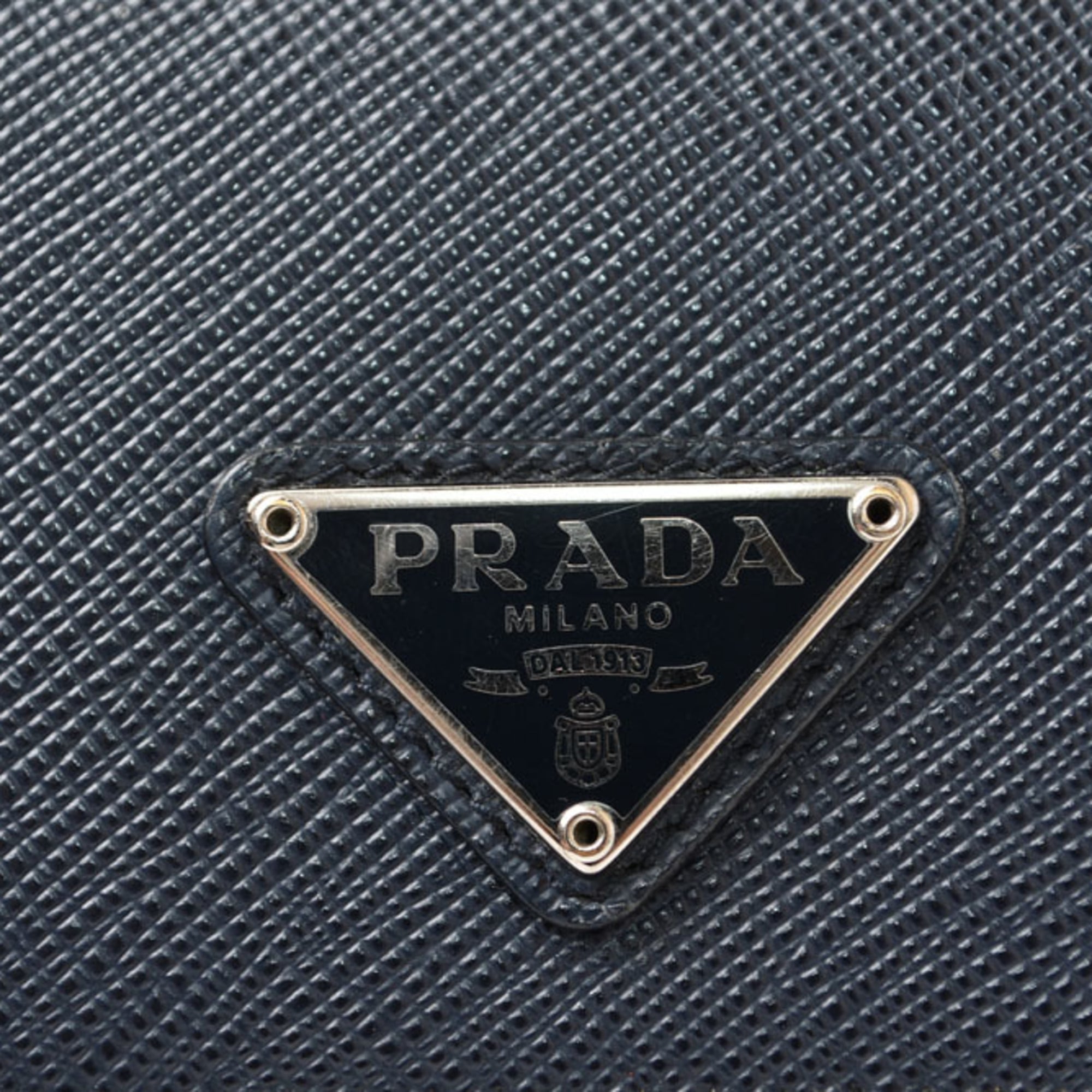 Prada Navy Leather Coin Purse/Coin Case (Pre-Owned)