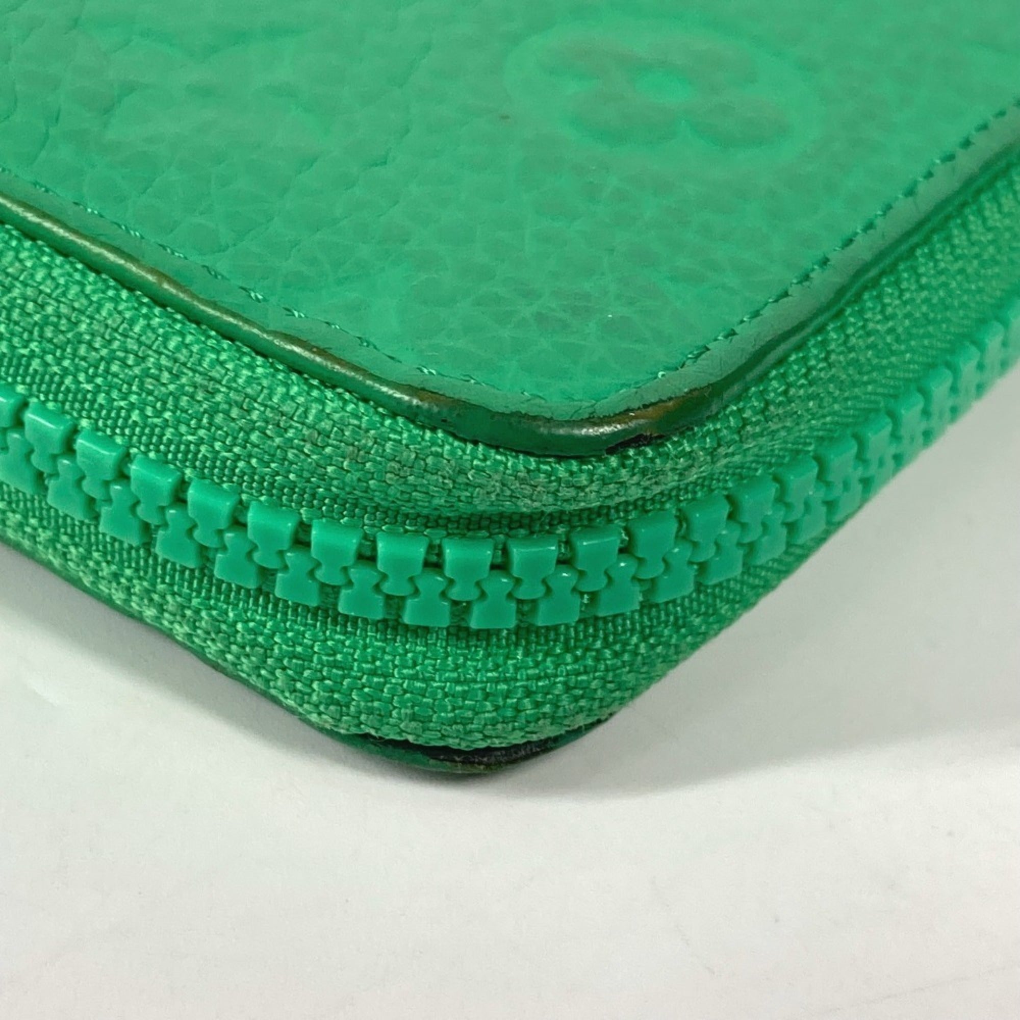 Louis Vuitton Green Leather Long Wallet (Bi-Fold) (Pre-Owned)