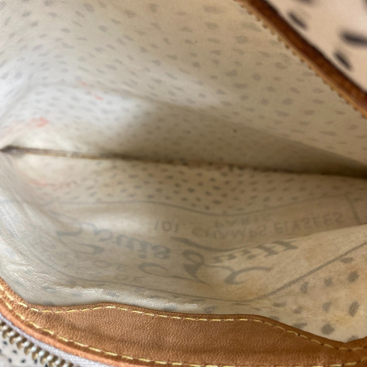 Louis Vuitton Brown White Monogram Canvas Shoulder Bag Tote Bag (Pre-Owned)