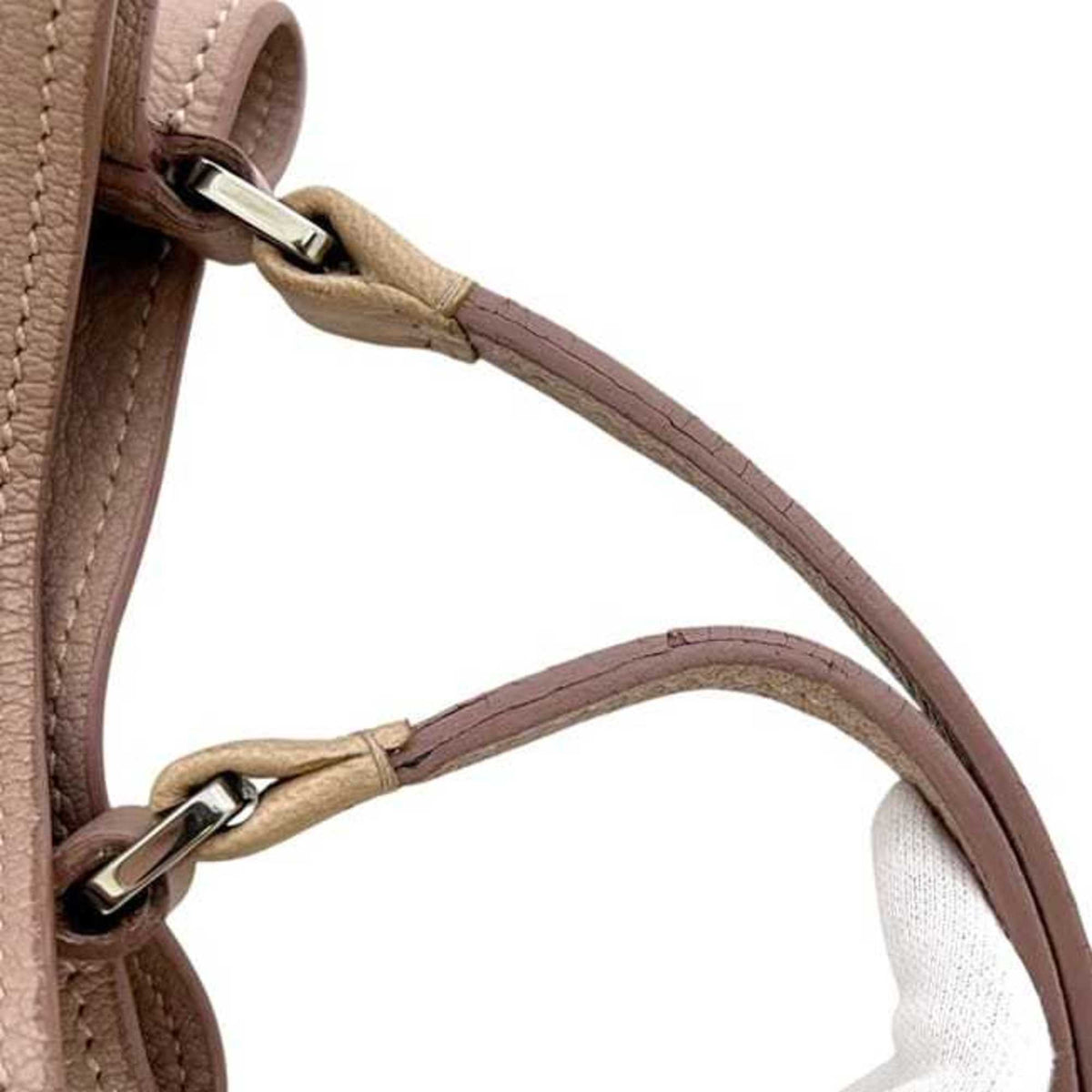 Miu Miu Pink Silver Leather Shoulder Bag (Pre-Owned)