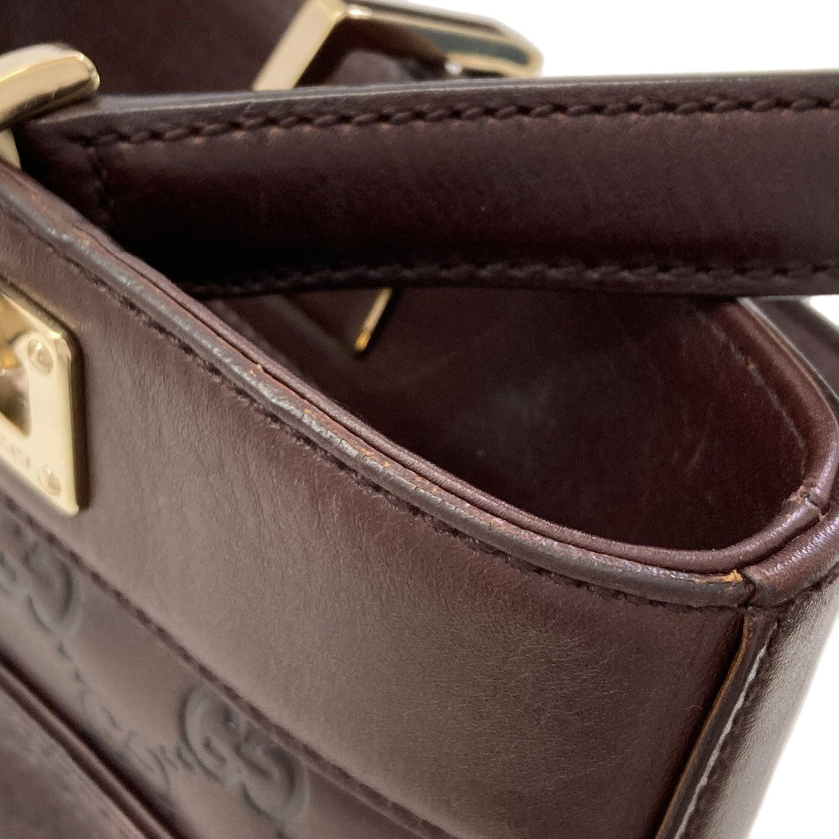 Gucci Brown Leather Handbag (Pre-Owned)