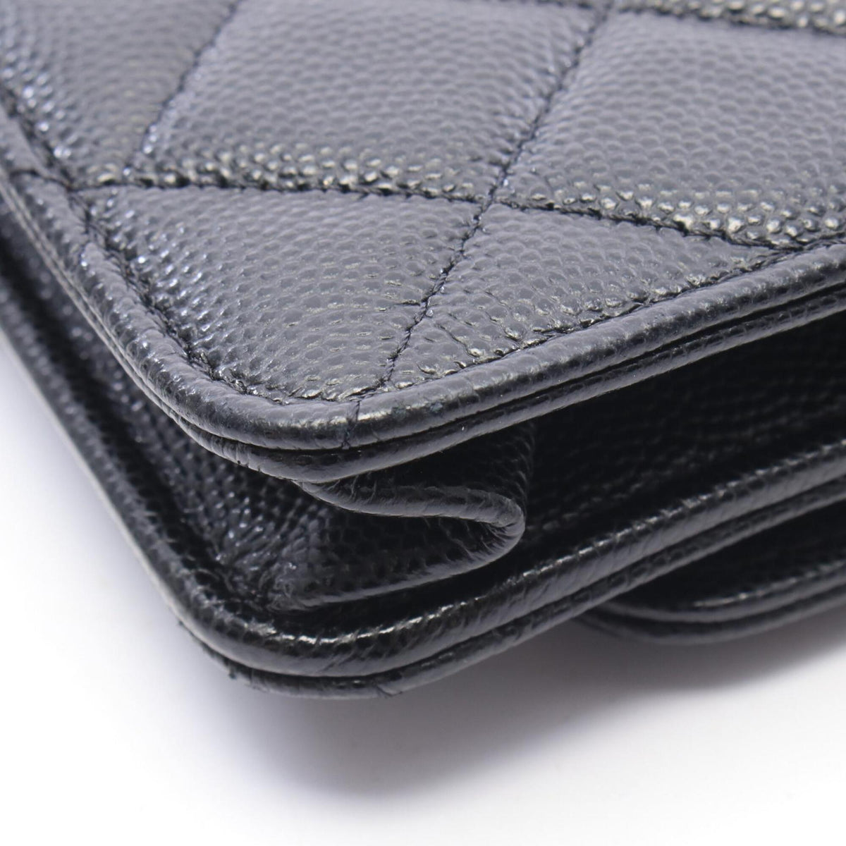 Chanel Black Grained Calfskin Handbag Shoulder Bag (Pre-Owned)