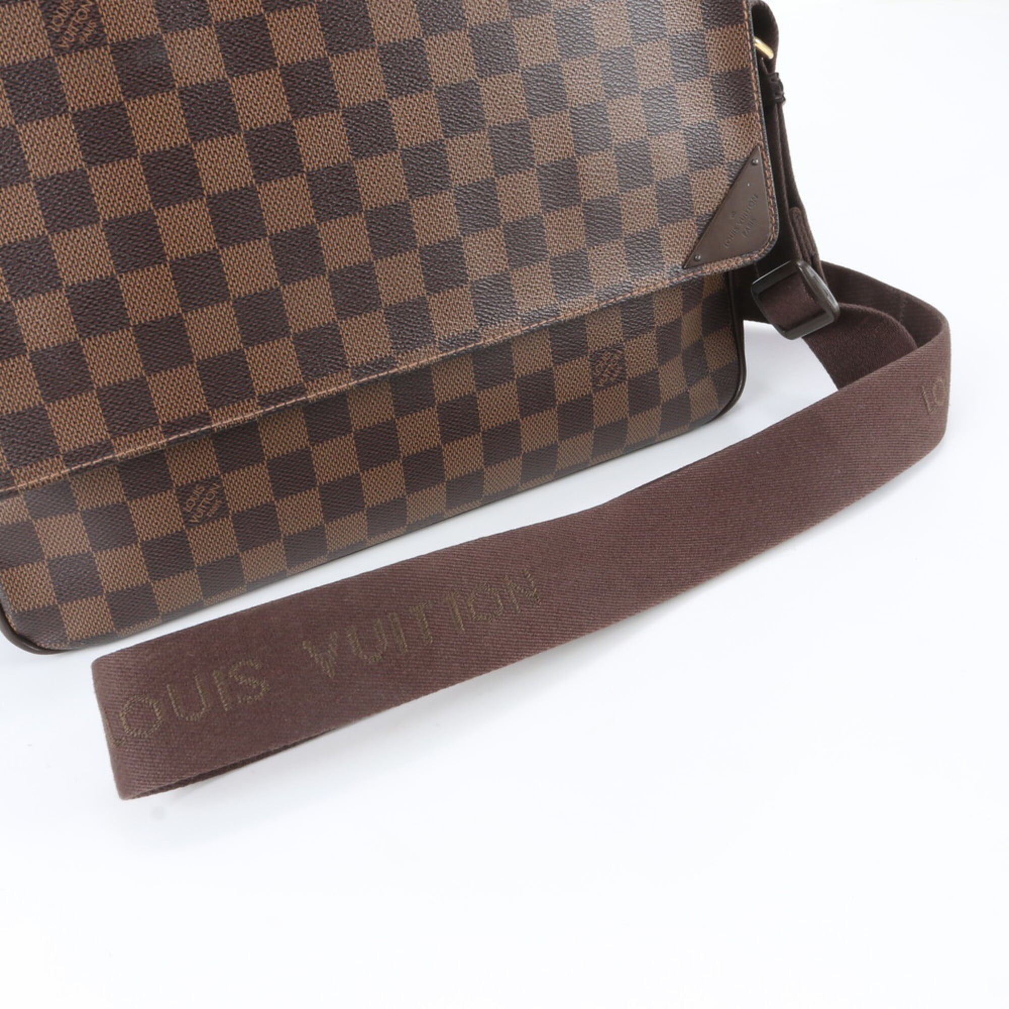 Louis Vuitton Damier Canvas Ebene Leather Coated Canvas Shoulder Bag Tote Bag (Pre-Owned)
