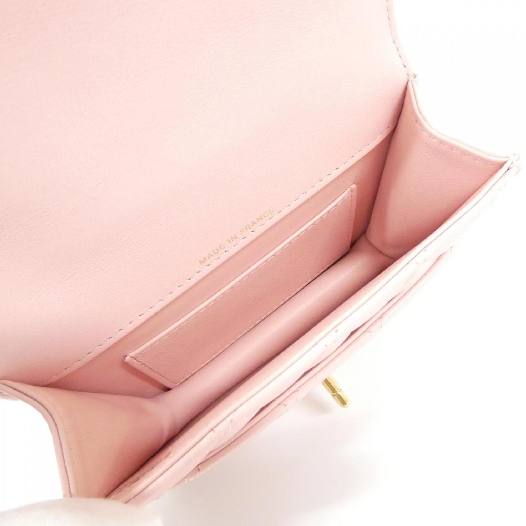 Chanel Pink Leather Shoulder Bag (Pre-Owned)