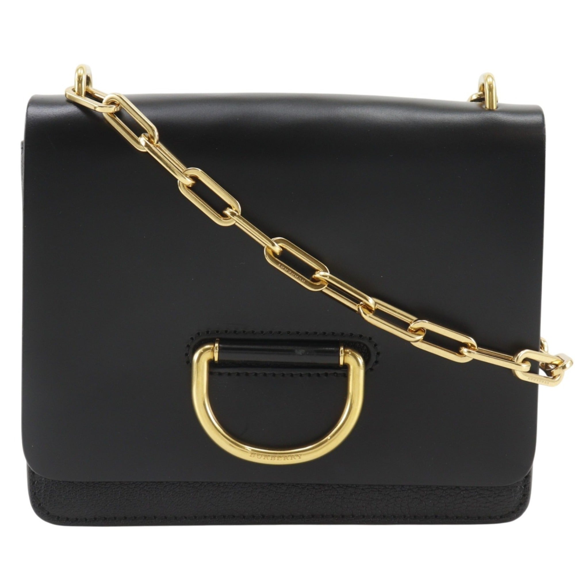 Burberry Black Leather Shoulder Bag (Pre-Owned)