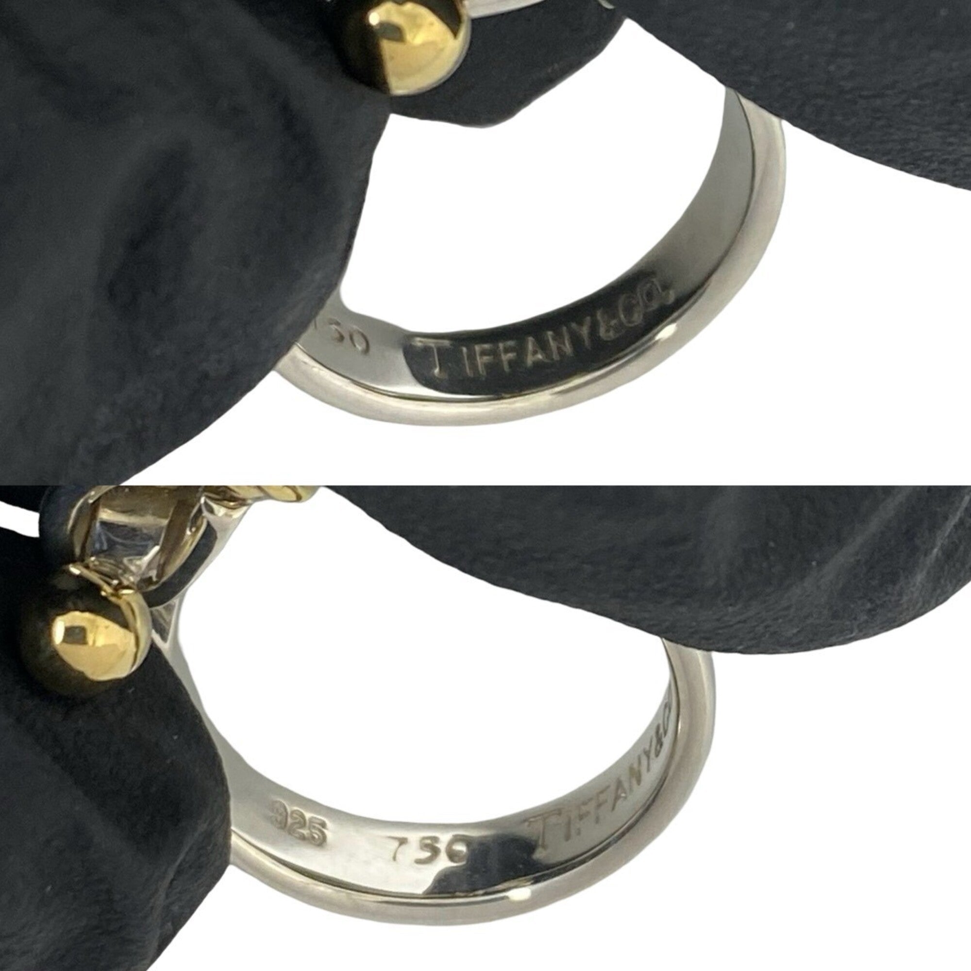 Tiffany Silver Yellow Gold (18K) Silver 925 Band Ring (Pre-Owned)