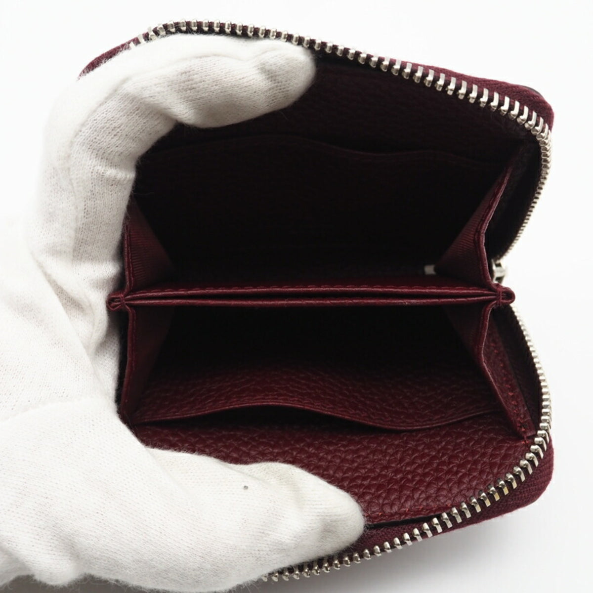 Gucci Bordeaux Navy White Leather Long Wallet (Bi-Fold) (Pre-Owned)