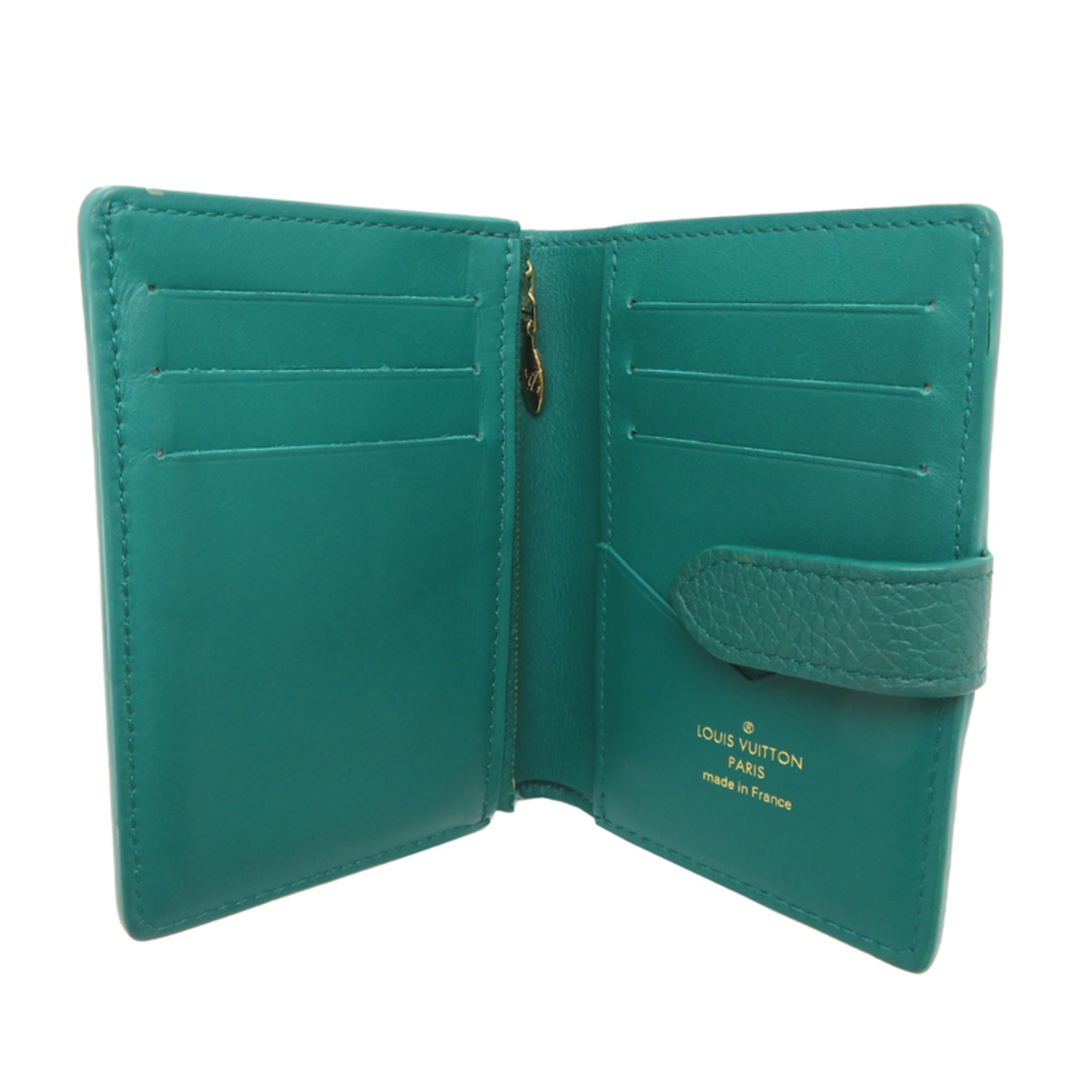 Louis Vuitton Green Leather Wallet (Bi-Fold) (Pre-Owned)
