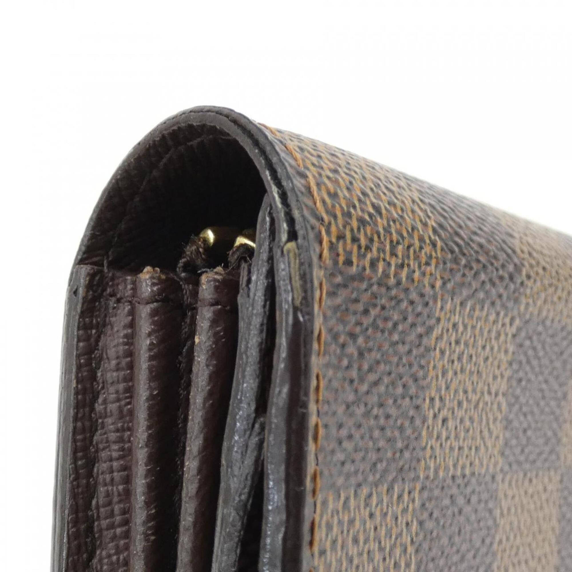 Louis Vuitton Ebene Coated Canvas Long Wallet (Bi-Fold) (Pre-Owned)