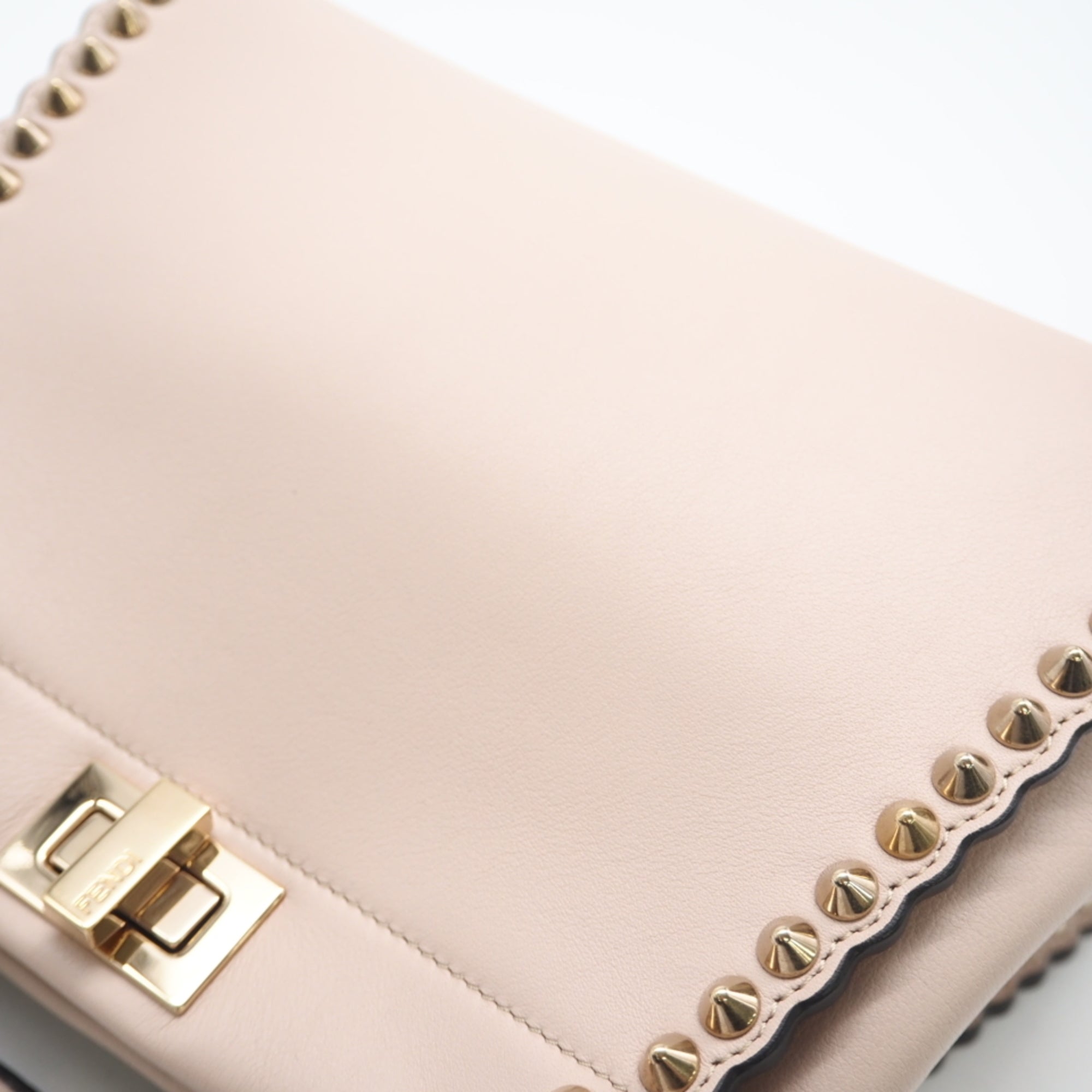 Fendi Pink Pink Gold Leather Handbag (Pre-Owned)